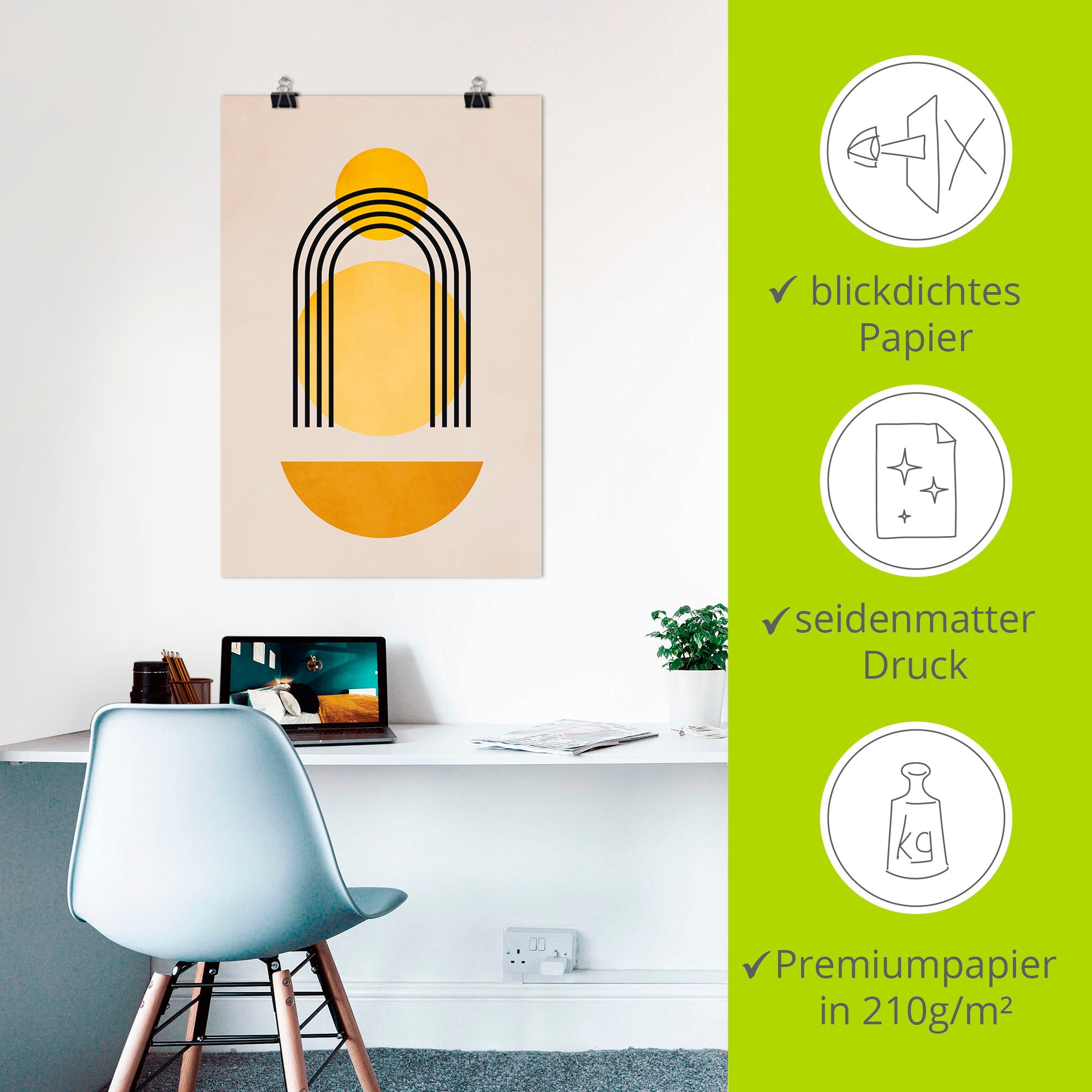 Artland Fresque murale »Geometrica Nr. 5« 1 cuis tlg. als Leinwandbild, Poster in verschied. Grössen