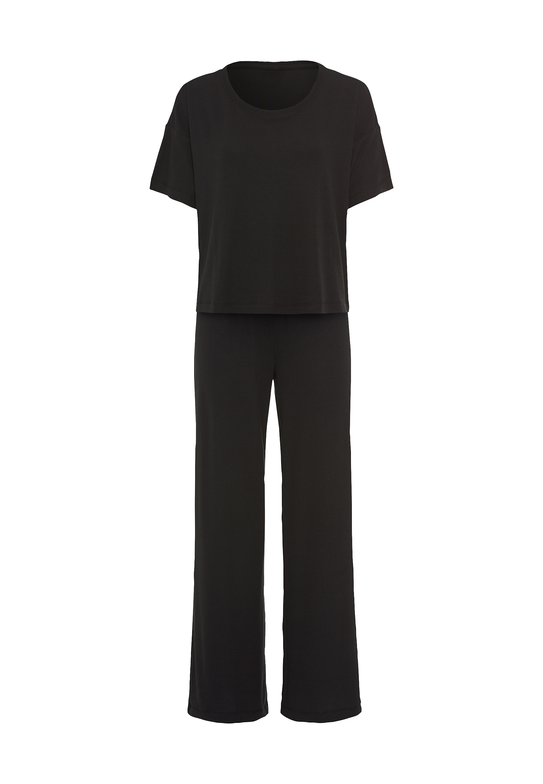 LSCN by LASCANA Pyjama Set, 2-teilig, 2 Stk. mit kleiner Zierknopfleiste an der Hose