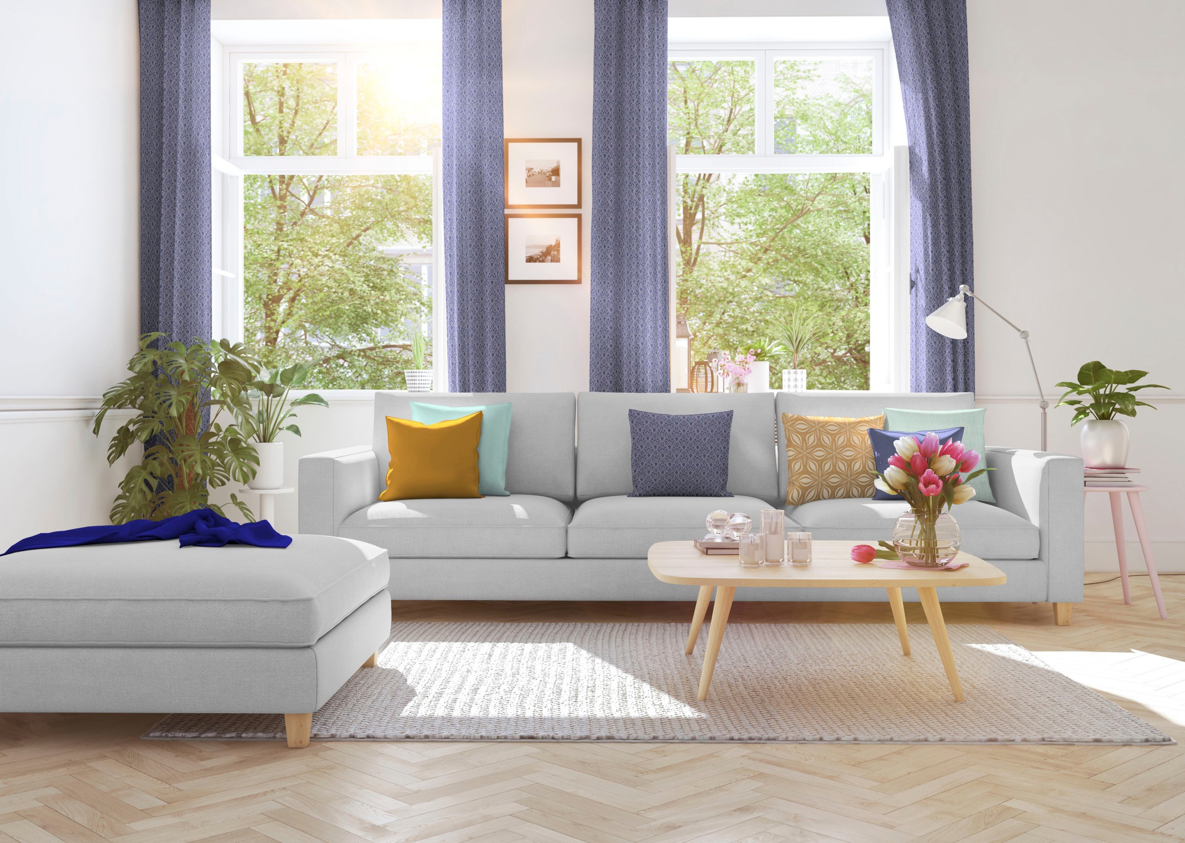 Adam Vorhang »Urban Cactus« Kräuselband 1 Stk. tlg. aus 100% Bio-Baumwolle