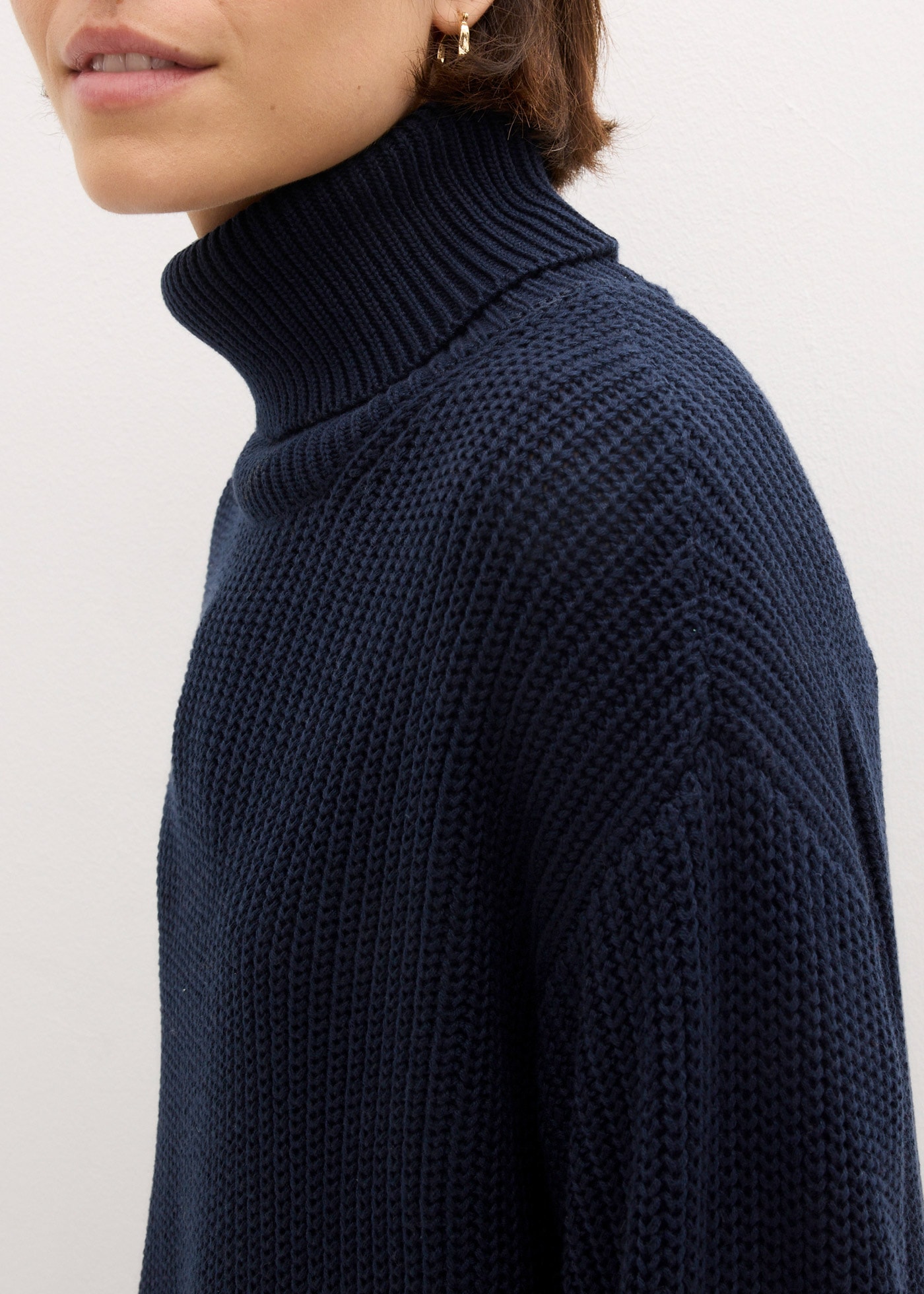 bonprix Rollkragenpullover »Oversize-Rollkragenpullover aus Baumwoll-Mix«, Oversize-Rollkragenpullover aus Baumwoll-Mix
