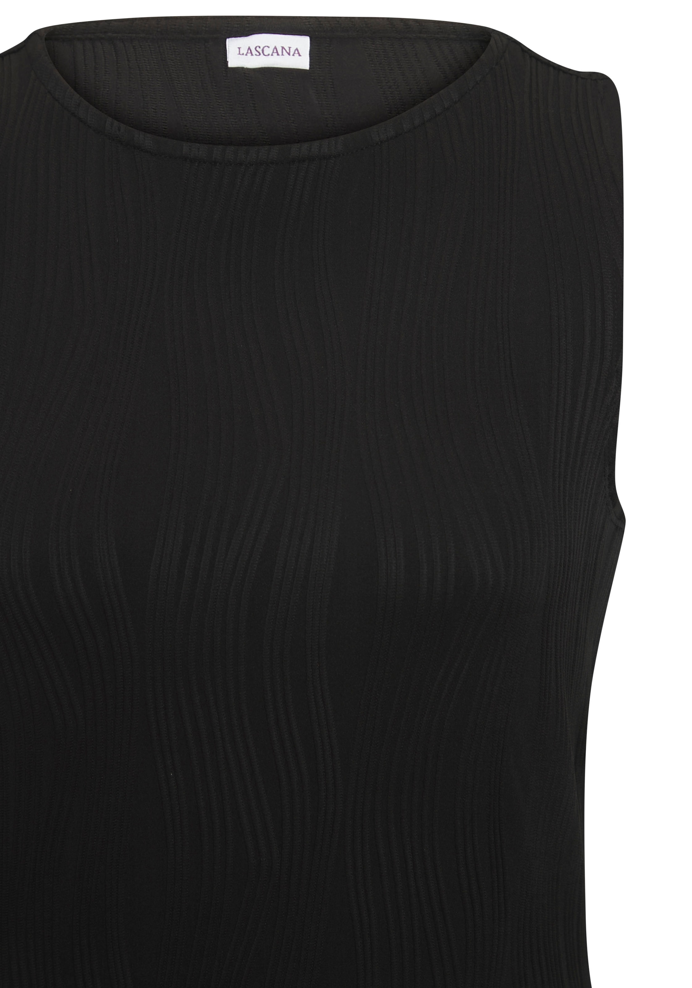 LASCANA Robe midi mit Strukturmuster, enges Kleid, figurbetont