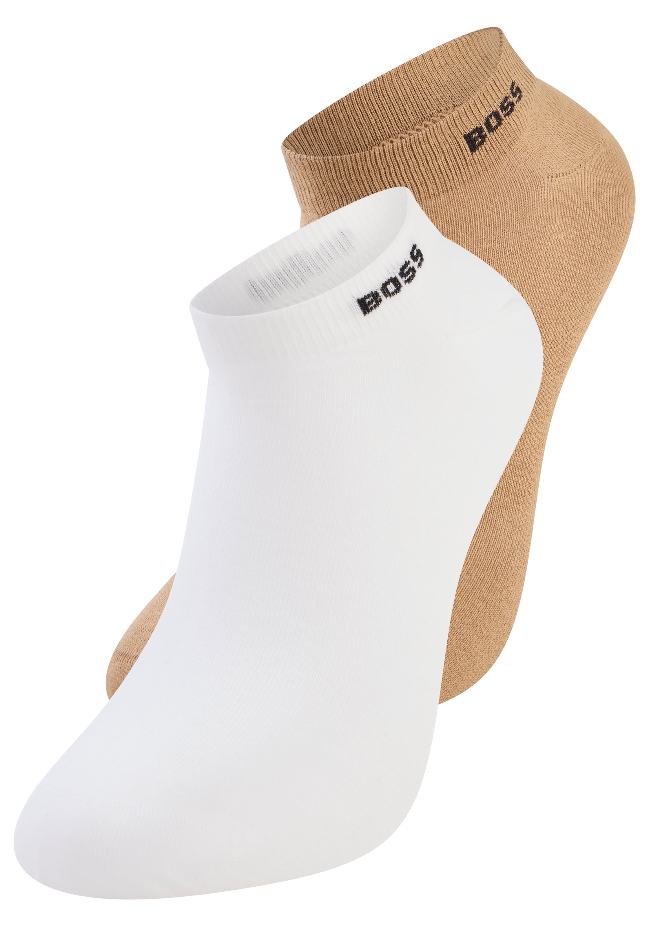 BOSS Chaussettes courtes »2P AS uni CC« 2 Couple tlg. Verstärkung: Verlängerte Zehen- und Fersenpartie