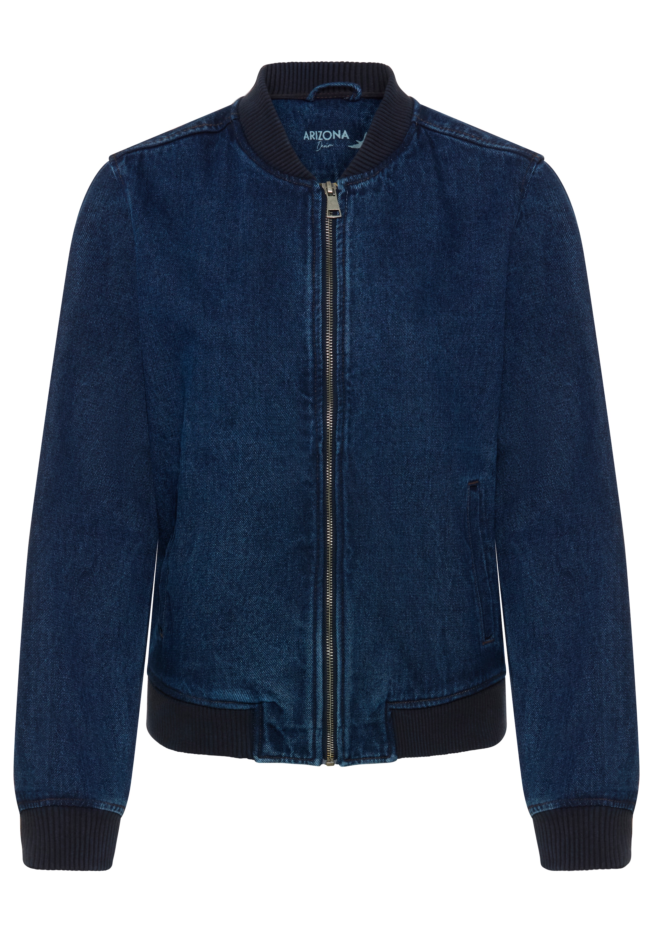 Arizona Veste en jean »im winterlicheren Denim« longueur hanches, coupe Comfort Fit, avec fermeture éclair