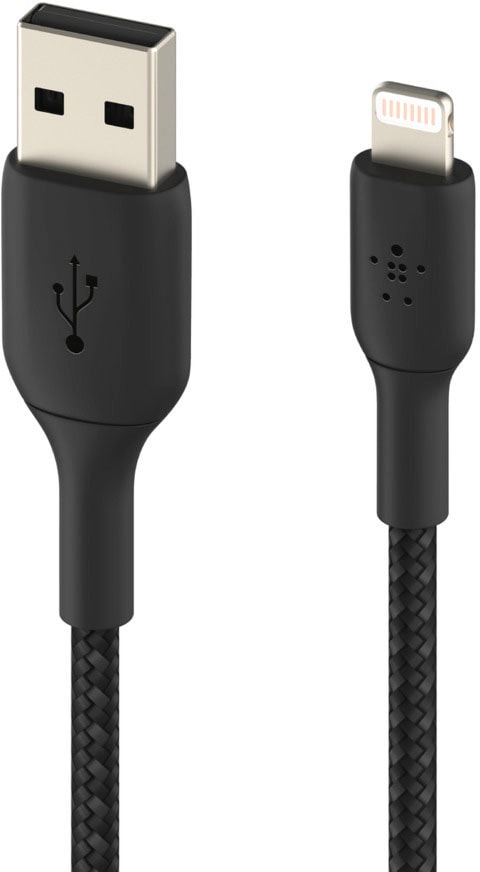 Belkin Smartphone-Kabel »Lightning Lade/Sync Kabel ummantelt mfi 2m« USB Typ A Lightning 200 cm