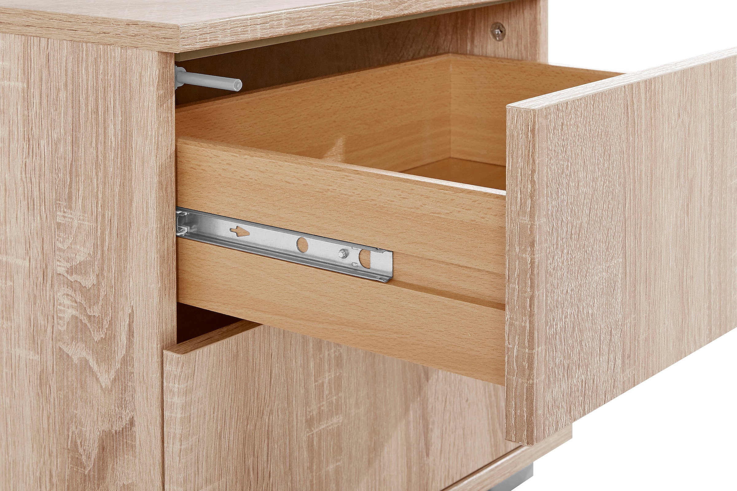 priess Nachtkommode mit LED-Beleuchtung und Push-to-open