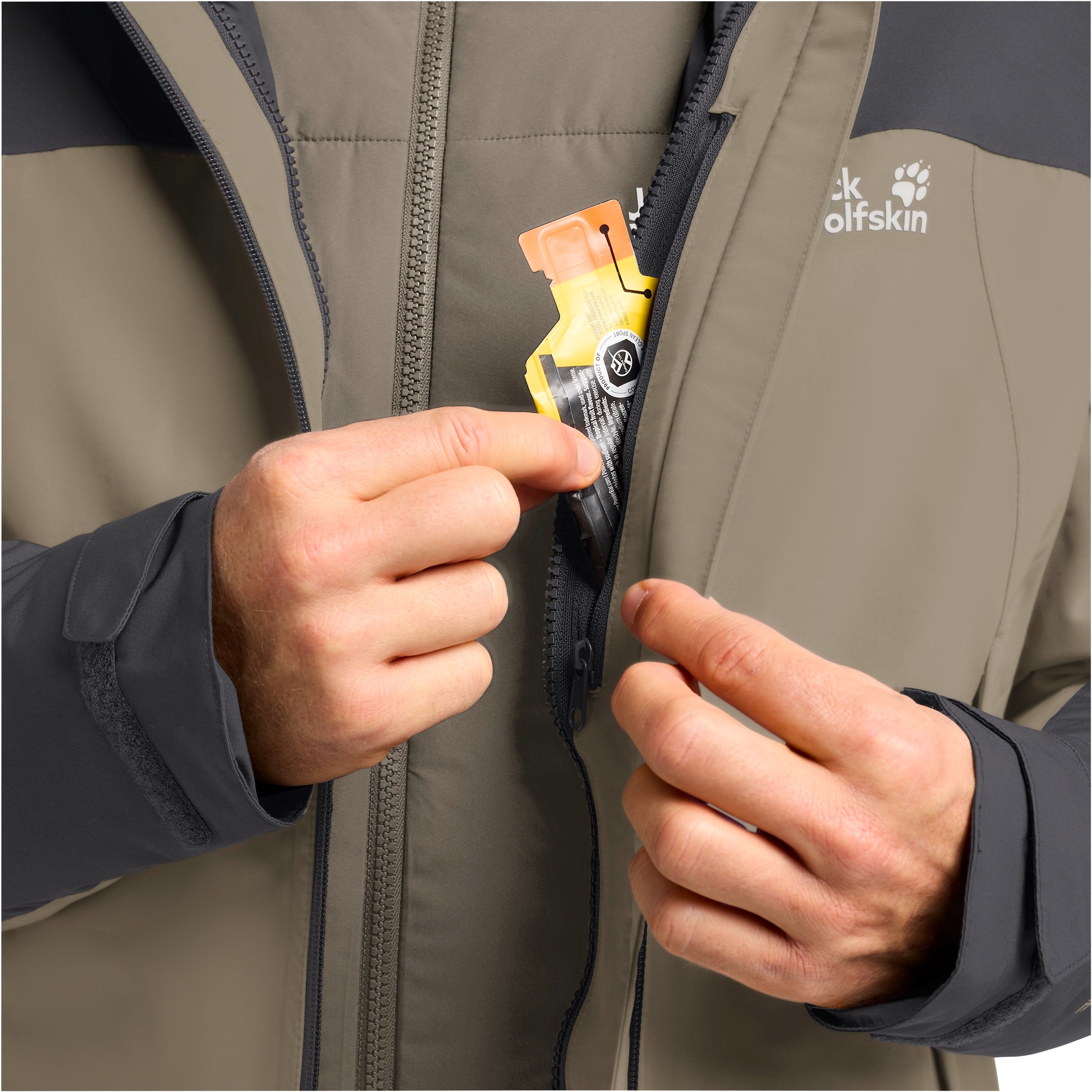 Jack Wolfskin Veste fonctionnelle 3 en 1 mit Kapuze 3in1, wasserdicht, Übergangsjacke