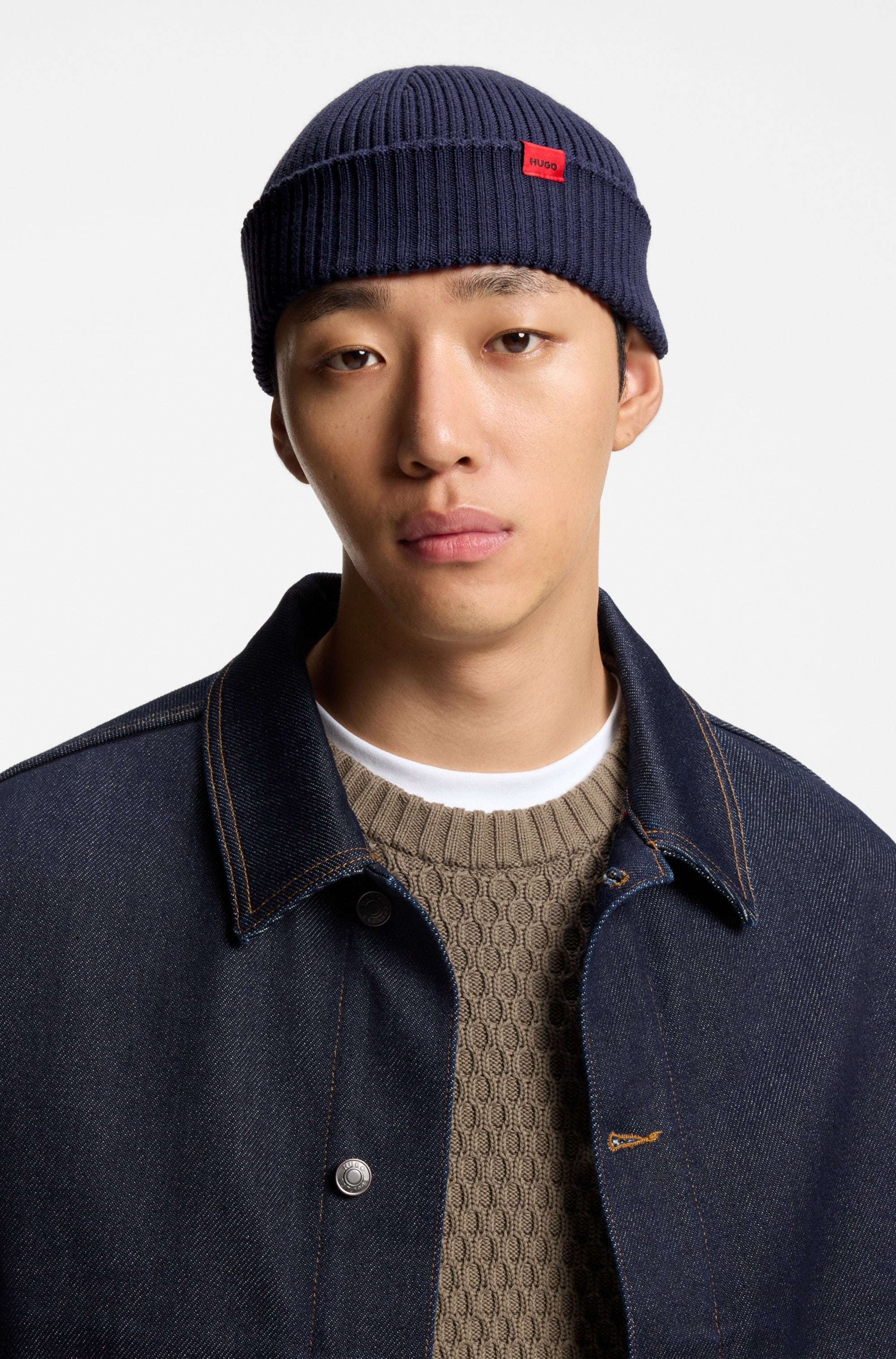 HUGO Bonnet »Xush« aus Wollmix