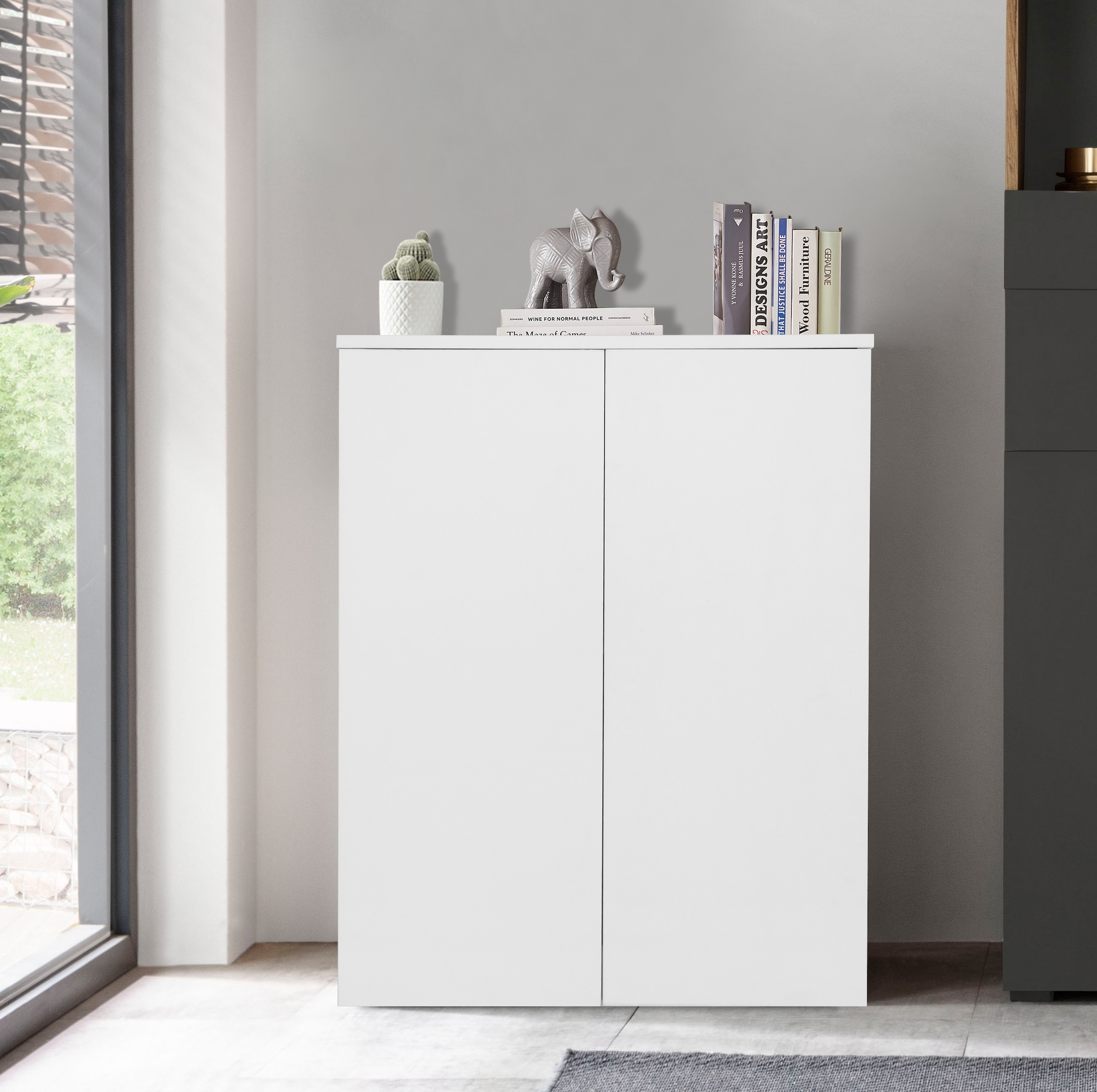 GOODproduct Aktenschrank »Jarvie« Mehrzweckschrank, Push-to-open, 2 Fächer, 60x80 cm