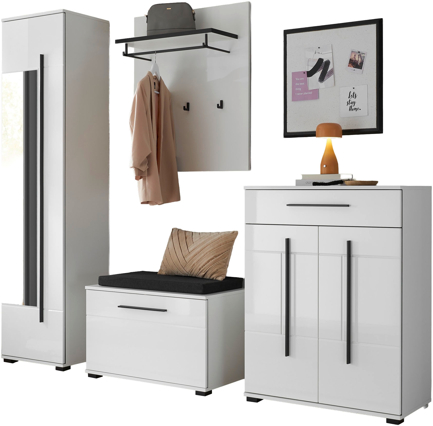 Home affaire Ensemble de vestiaires »Cantara, moderne Garderobe, Komplettset mit viel Stauraum« Ensemble complet, 4 cuis tlg.