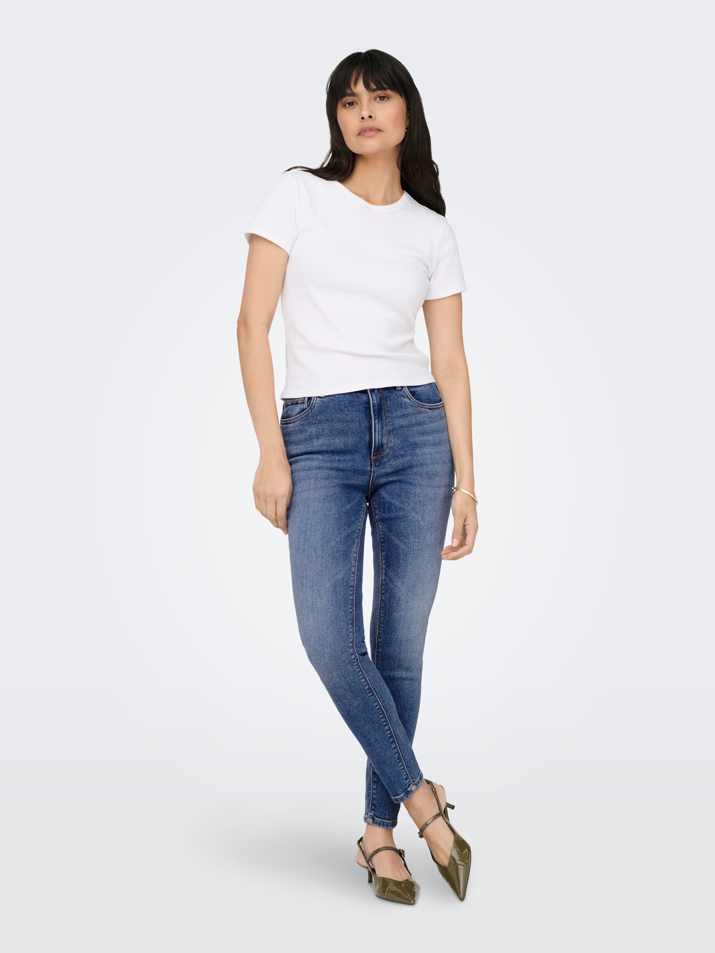 ONLY Jeans skinny »ONLMILA HW SK ANK DNM BJ13994 NOOS« Baumwollmischung, skinny fit