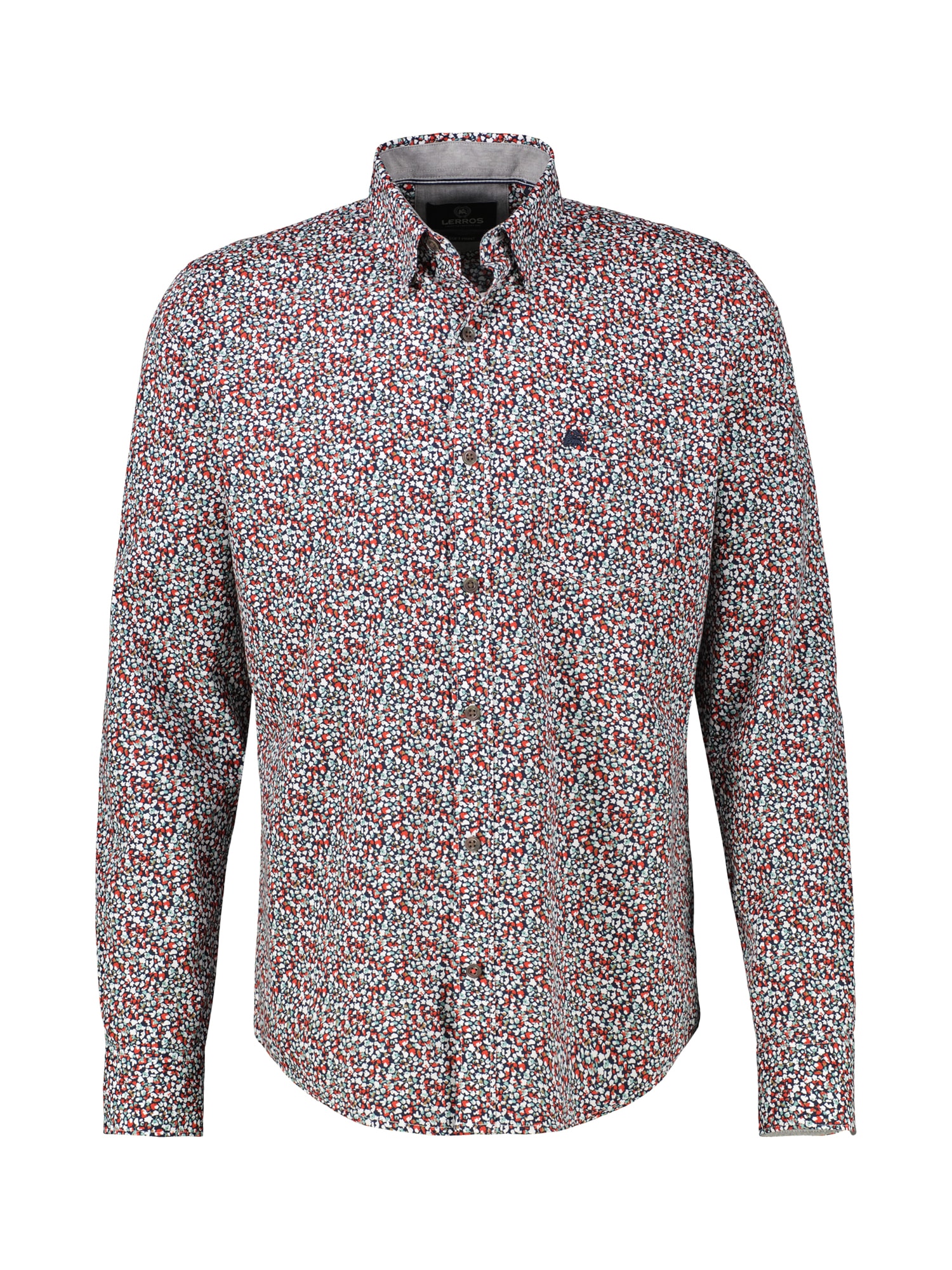 LERROS Langarmhemd »LERROS Herren Langarmhemd, modern gemustert«
