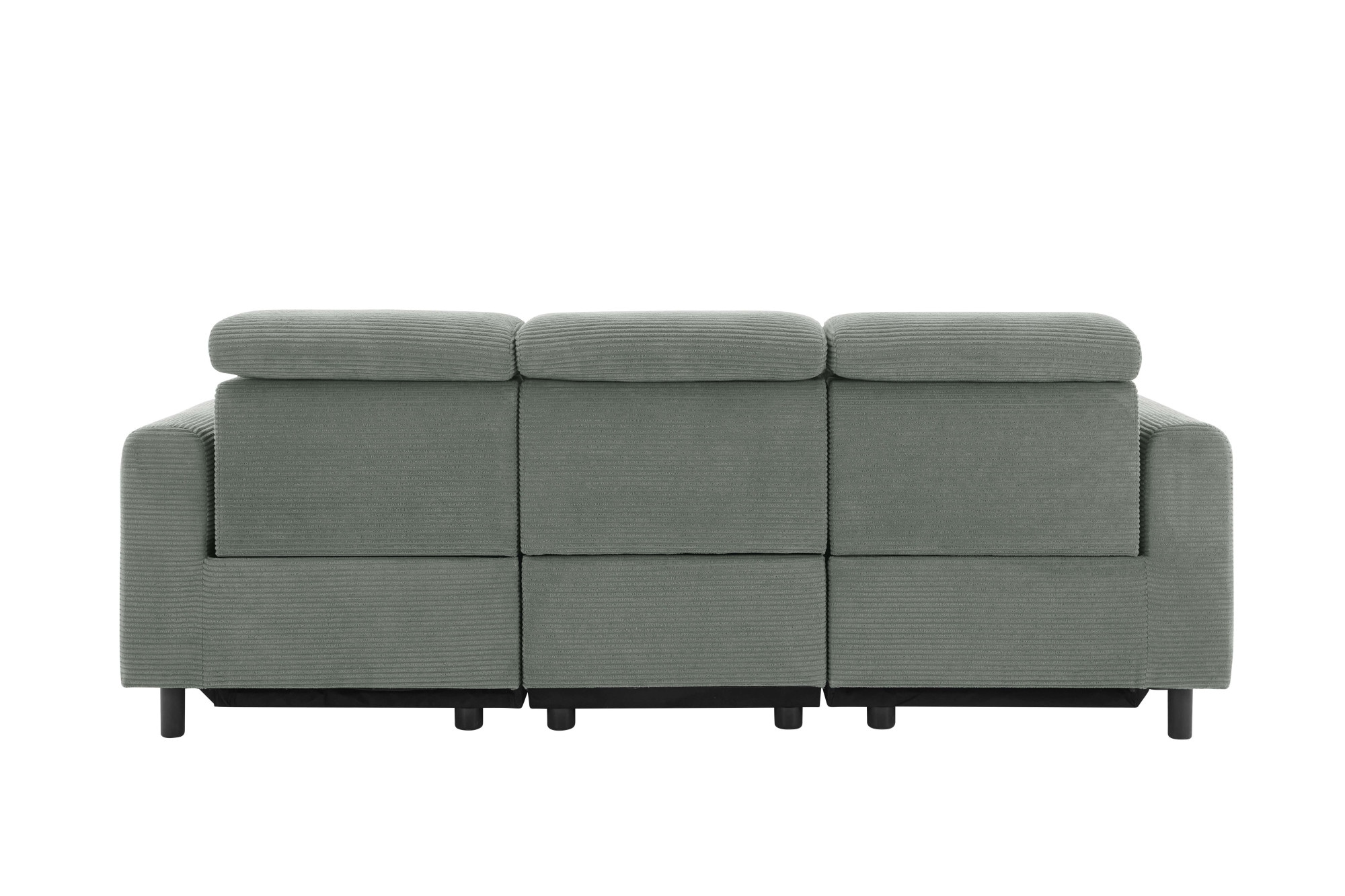 GOODproduct 3-places »SKAANE Cord-Sofa, 229 cm, manuelle u. elektrische Relaxfunktion« Relax-Funktion in 2 Sitzen, Kopfteilverstellung, Federkernpolsterung
