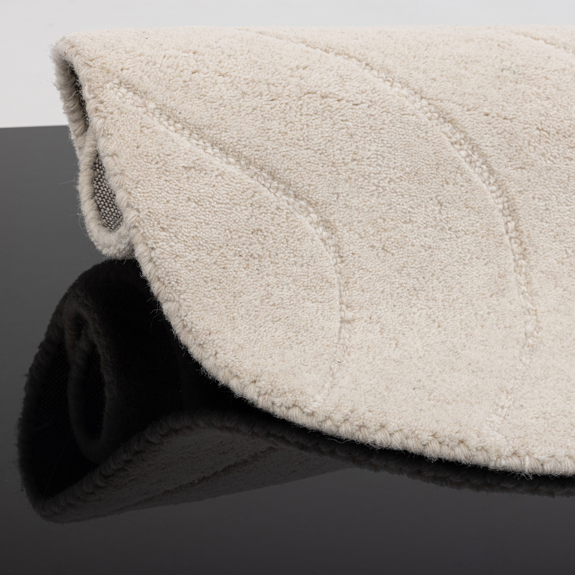 LeGer Home by Lena Gercke Tapis en laine »Zarrah, mit Wellendesign, besondere Form, organisch« ovale 14 mm Höhe Laine pure, moderne, scandinave, chambre à coucher, salon, salle à manger