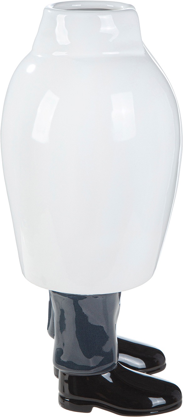 GILDE Vase de table »Vase Mann Mr. weiss H. 34 cm« Vase, M., vase visage, humoristique, masculin, idée cadeau