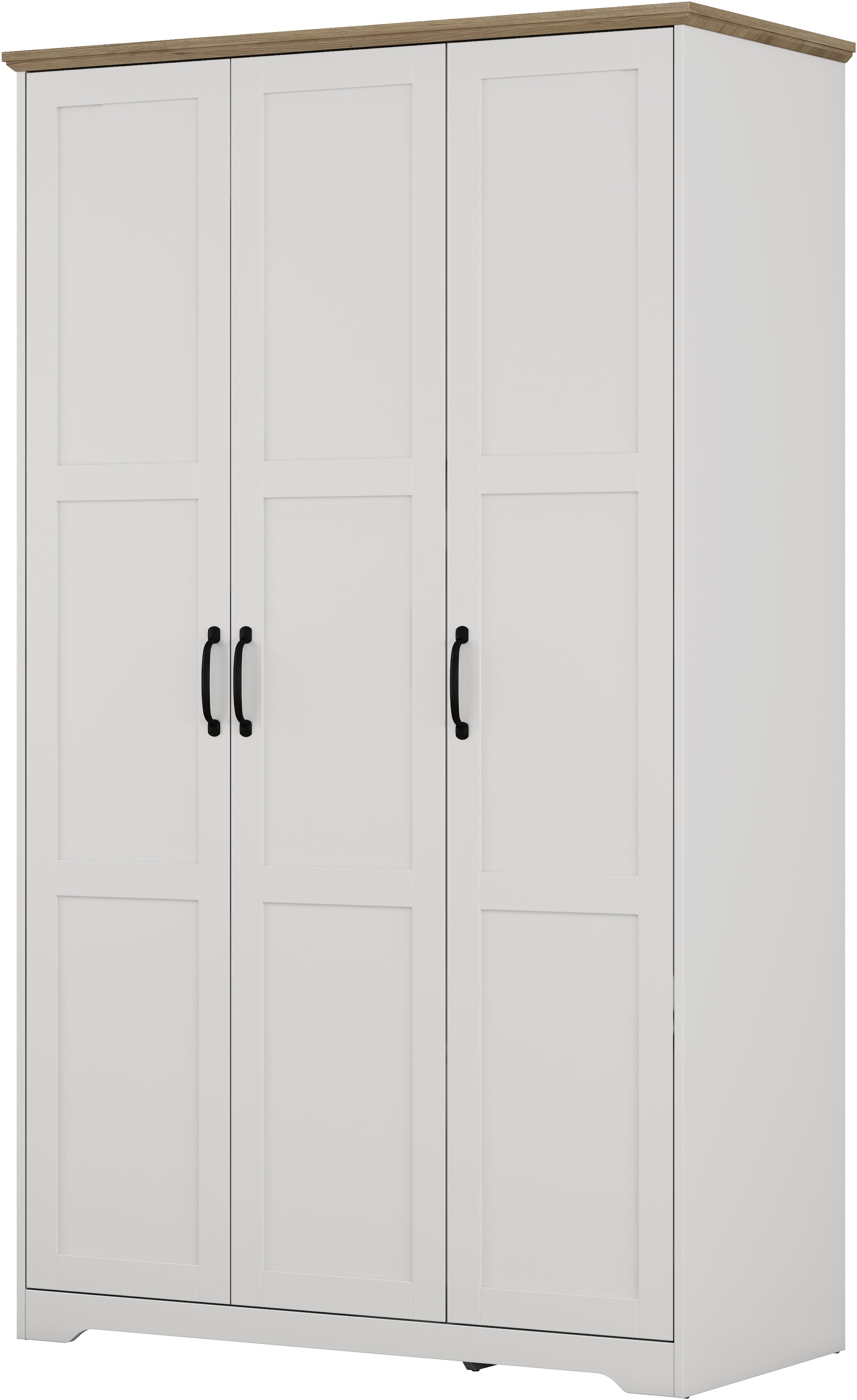 GOODproduct Kleiderschrank »Emmilia Schrank Schlafzimmerschrank im Landhaus Design« Mit vielen Einlegeböden und Softclose,  Landhaus Schrank mit  3 Türen Breite 113,4cm, Höhe 2m