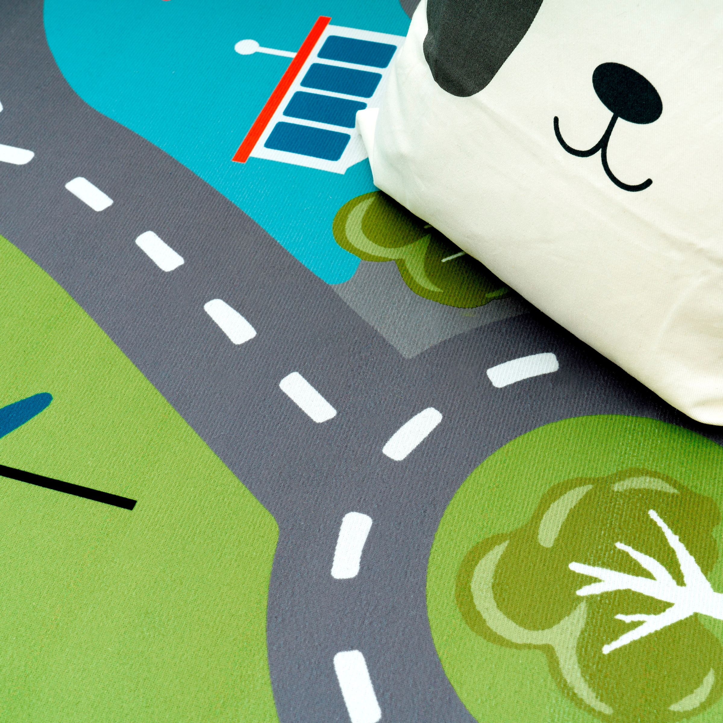 Paco Home Kinderteppich »Bino 562« rund 4 mm Höhe Kurzflor, Strassen-Spiel-Teppich, Motiv Flughafen, Kinderzimmer