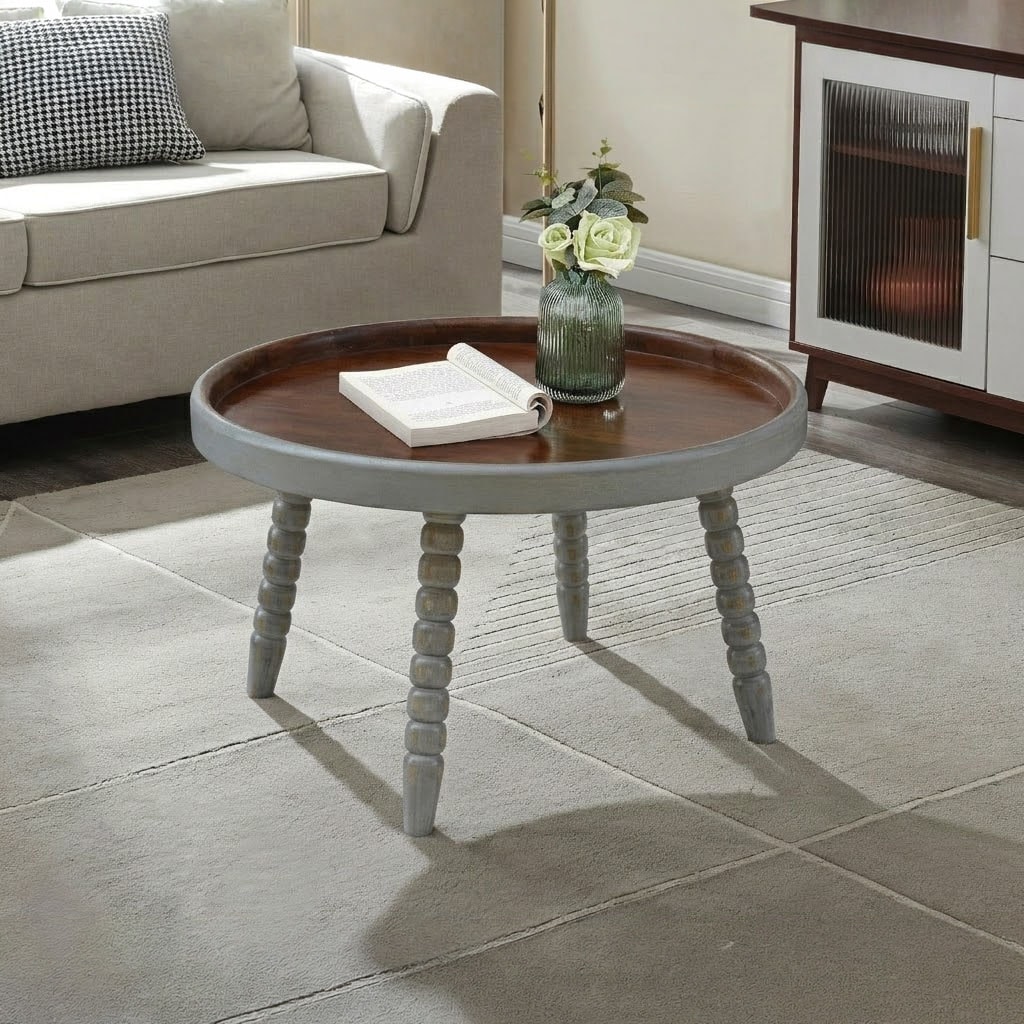 GOODproduct Table basse »Kayakalp« Bois massif de manguier, travail artisanal