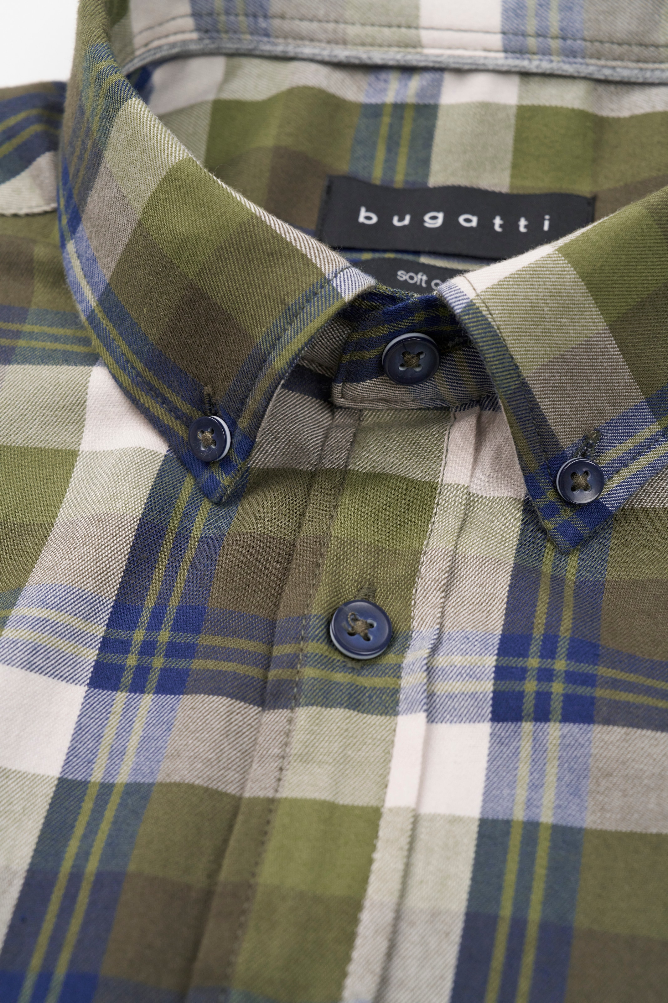 bugatti Langarmhemd mit Brusttasche