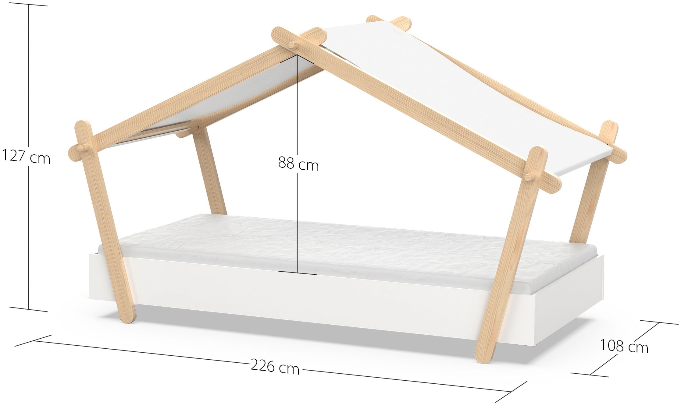 Demeyere GROUP Lit d'enfant »Lodge« lit en forme de maison
