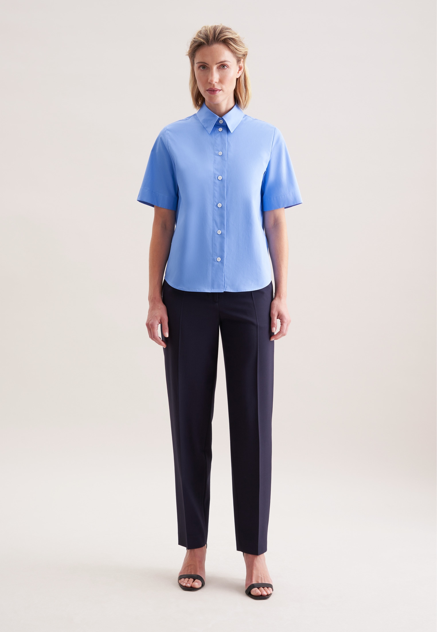 seidensticker Hemdbluse »Schwarze Rose« 1/2 Kragen Uni