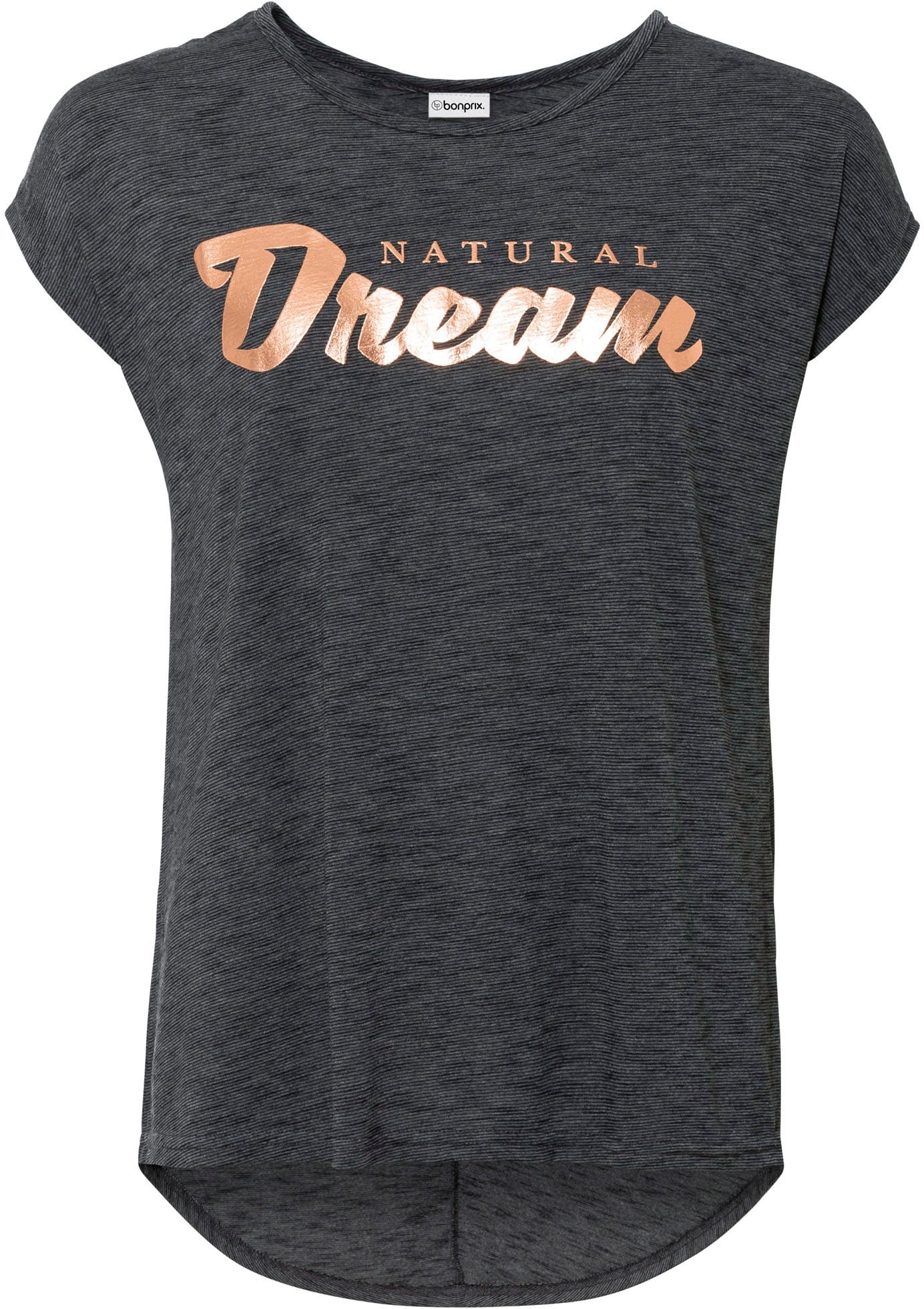 bonprix T-shirt long »Longshirt aus Viskose-Mix« Oversize Passform, Kurzarm-Design, aus Viskose-Mix