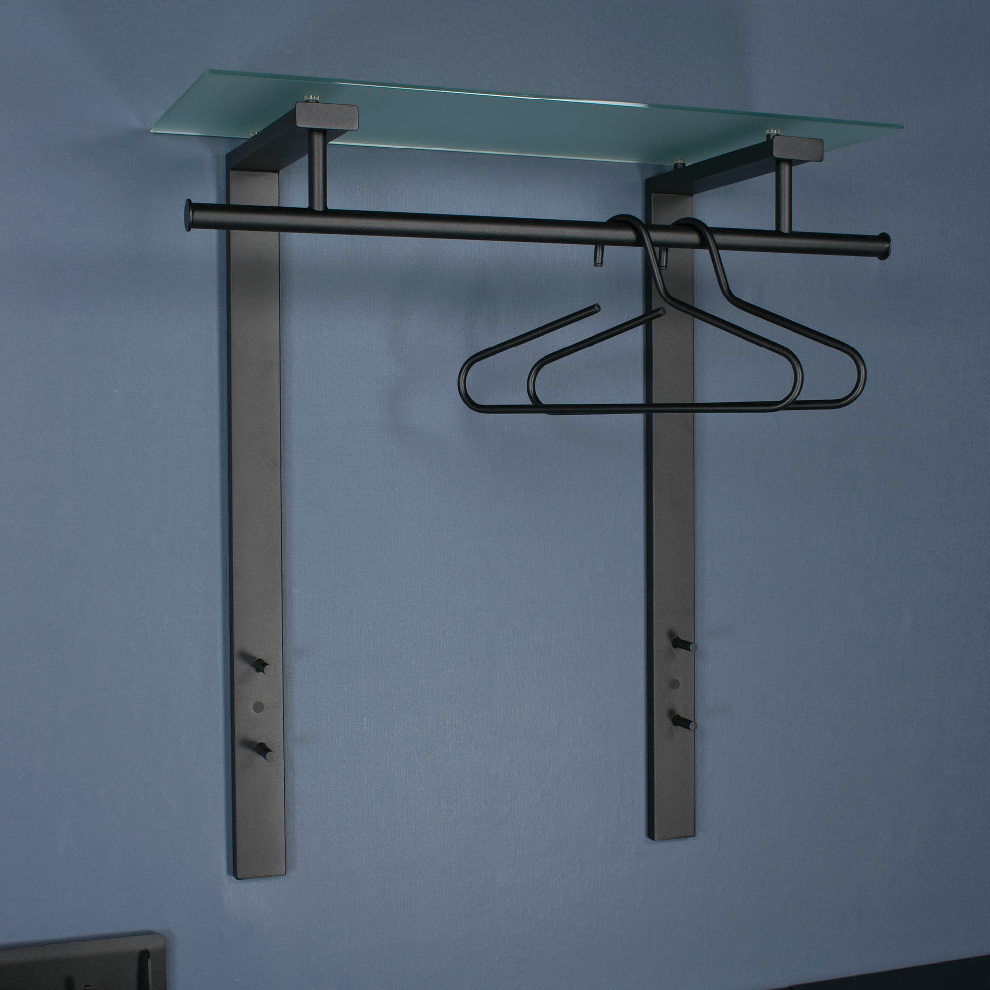 Spinder Design Barre de penderie »DUTCH« porte-manteau mural moderne en acier et verre