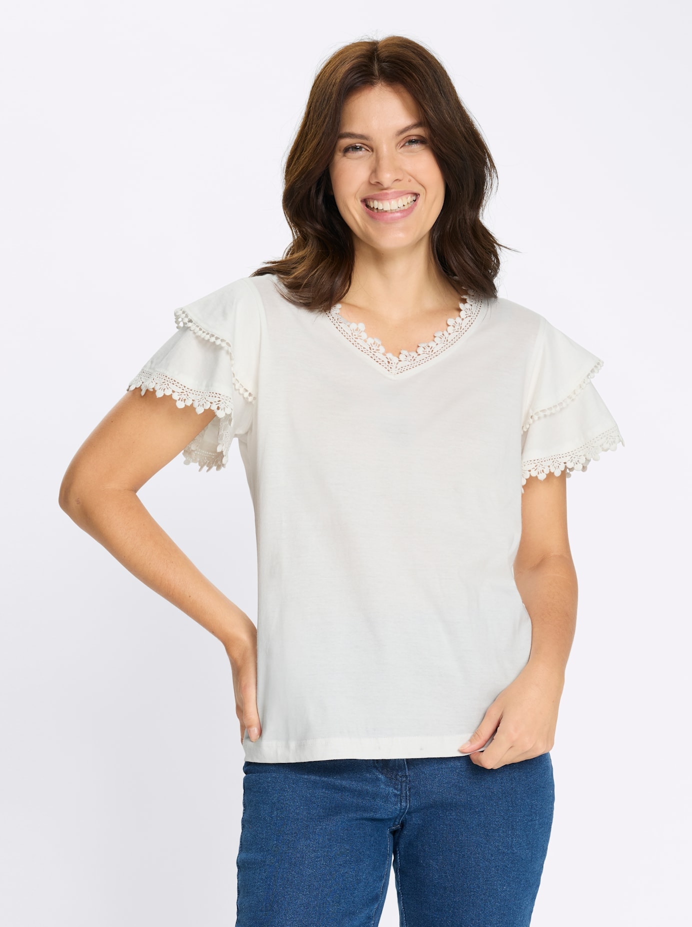 Classic Basics T-shirt en V »Kurzarm-Shirt« 1 pièces