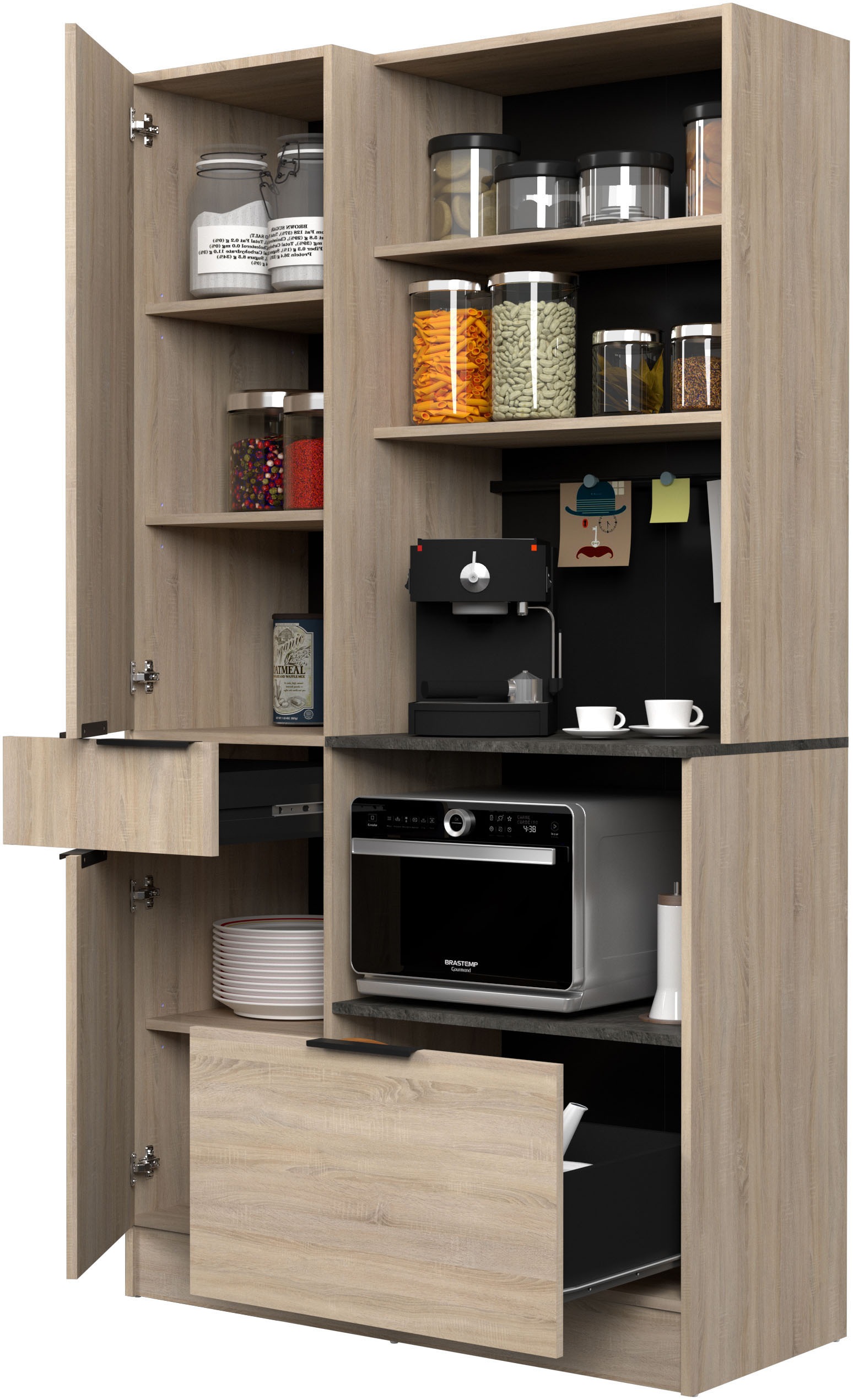 Parisot Set d'armoires »Fumay, Individuell stellbar« Ensemble, 2 cuis tlg.