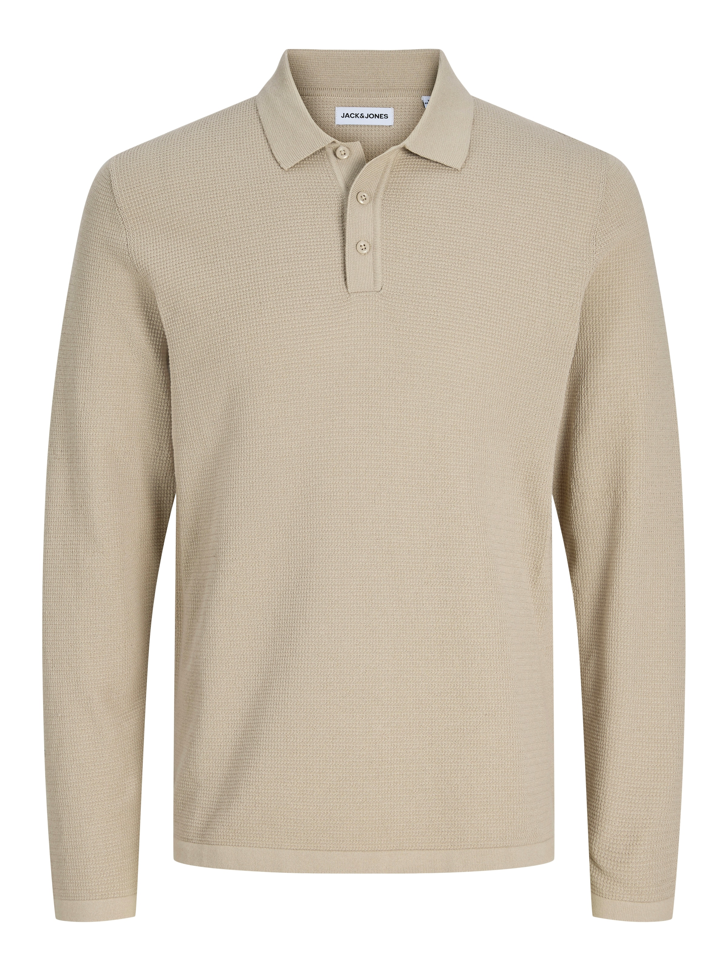 Jack & Jones Pull à col polo »JJEAUSTIN KNIT LS POLO SN« mélange coton, coupe régulière