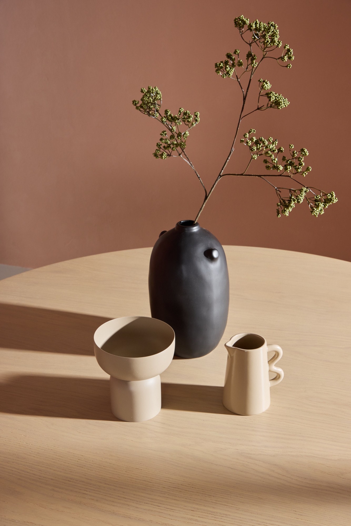 Venture Home Esstisch »Copenhagen, runder Esstisch Ø 140 cm in skandinavischer Eleganz« Esszimmertisch, MDF, Metallbeine, rund, geräumig, kontrastreich