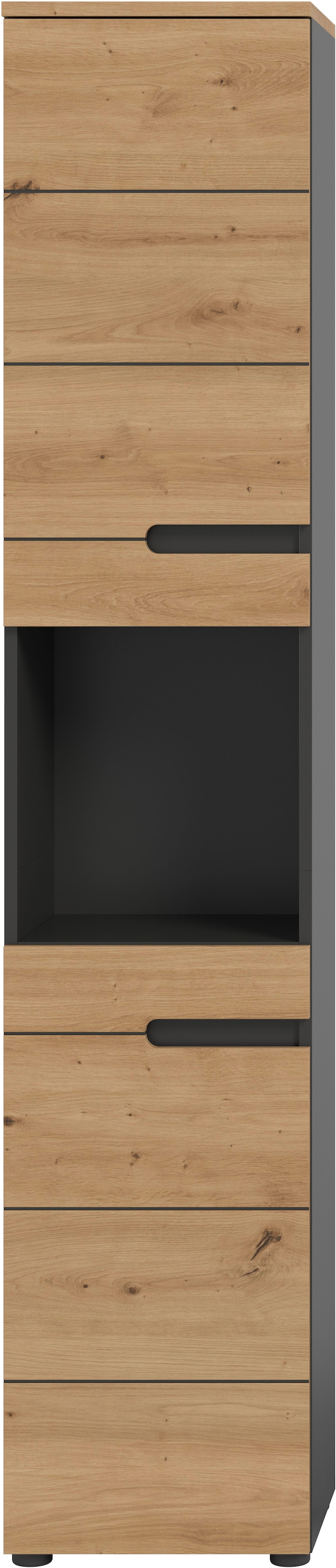 welltime Hochschrank »REHAT, Türen mit Soft-Close, eingefasste Griffaussparung in der Front« BxHxT: 38x193x34 cm, 2 Türen, 5 Fächer