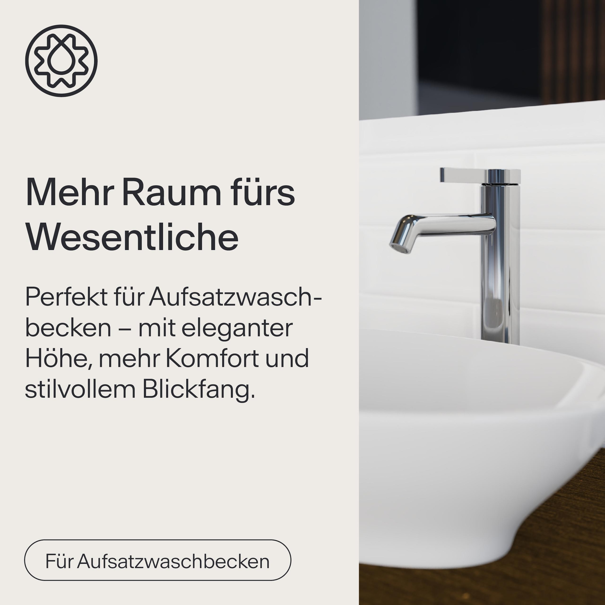 WASSERWERK Robinet de lavabo »WT 11« incl. popup, économie d'eau