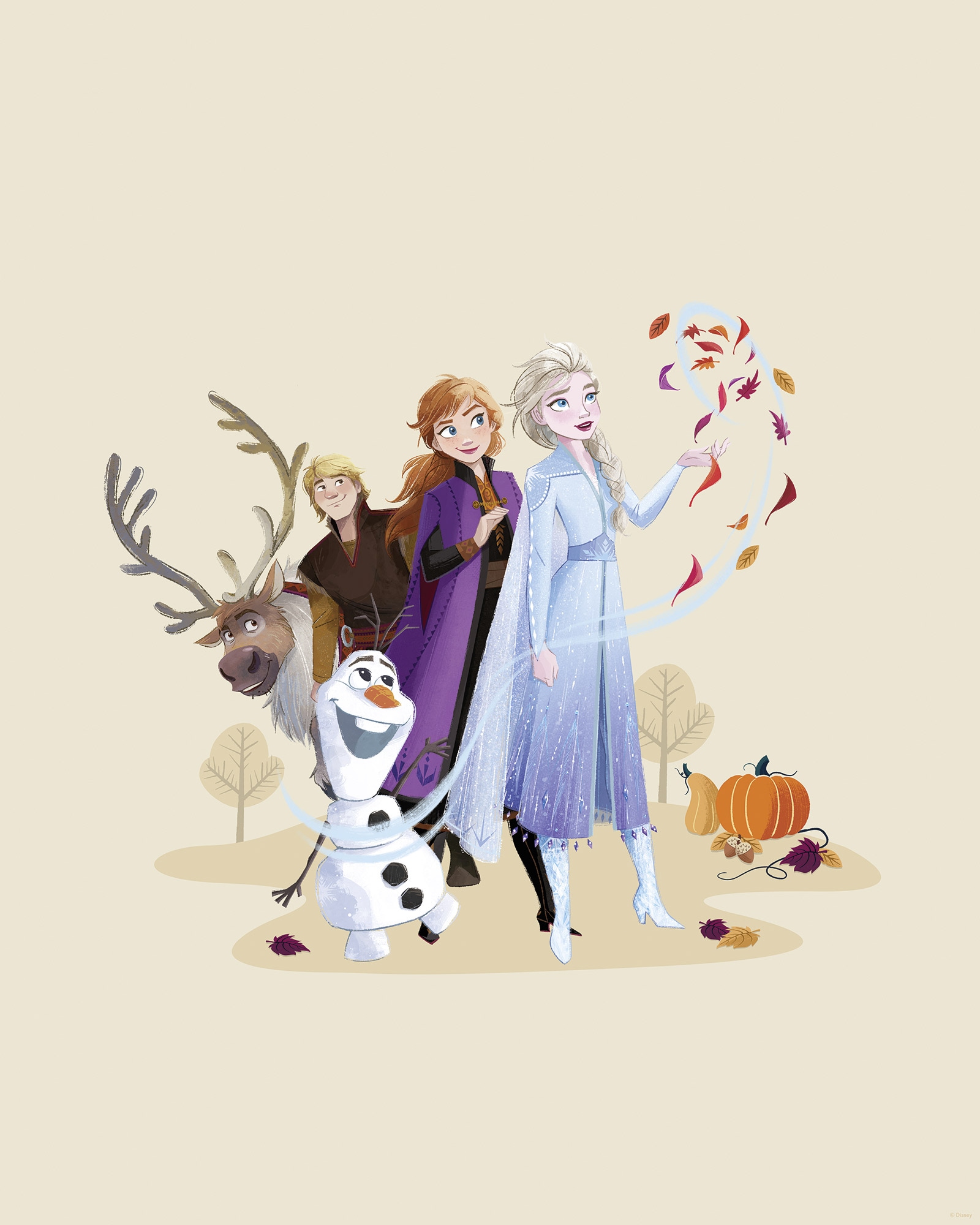 Komar Fresque murale »Disney Frozen Autumn Feeling« Set, 1 cuis tlg. 40 x 50 cm (Breite x Höhe) - Kinderzimmer, Dekoration