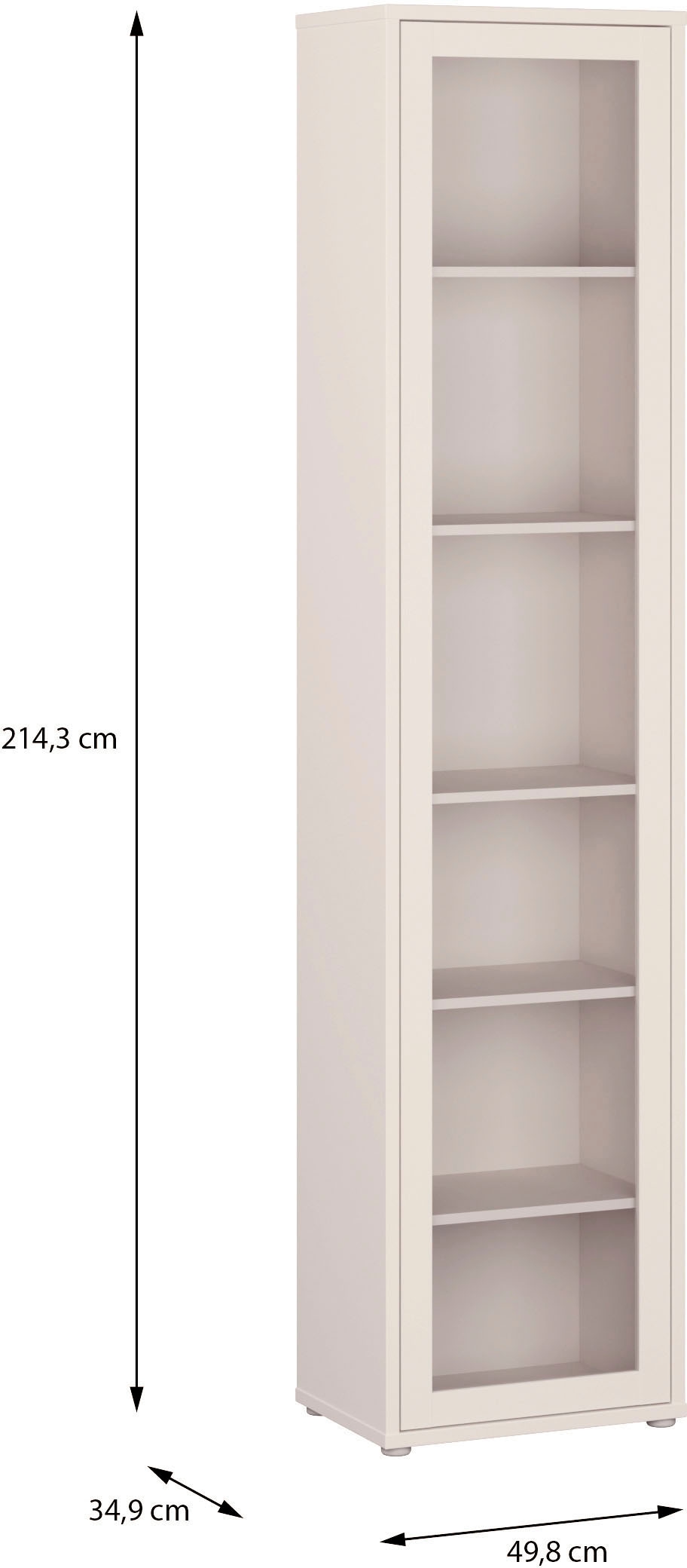 FORTE Vitrines »Alice Springs, Vitrine, Glastüre grifflos, 2 Ausführungen« sans poignée, push to open