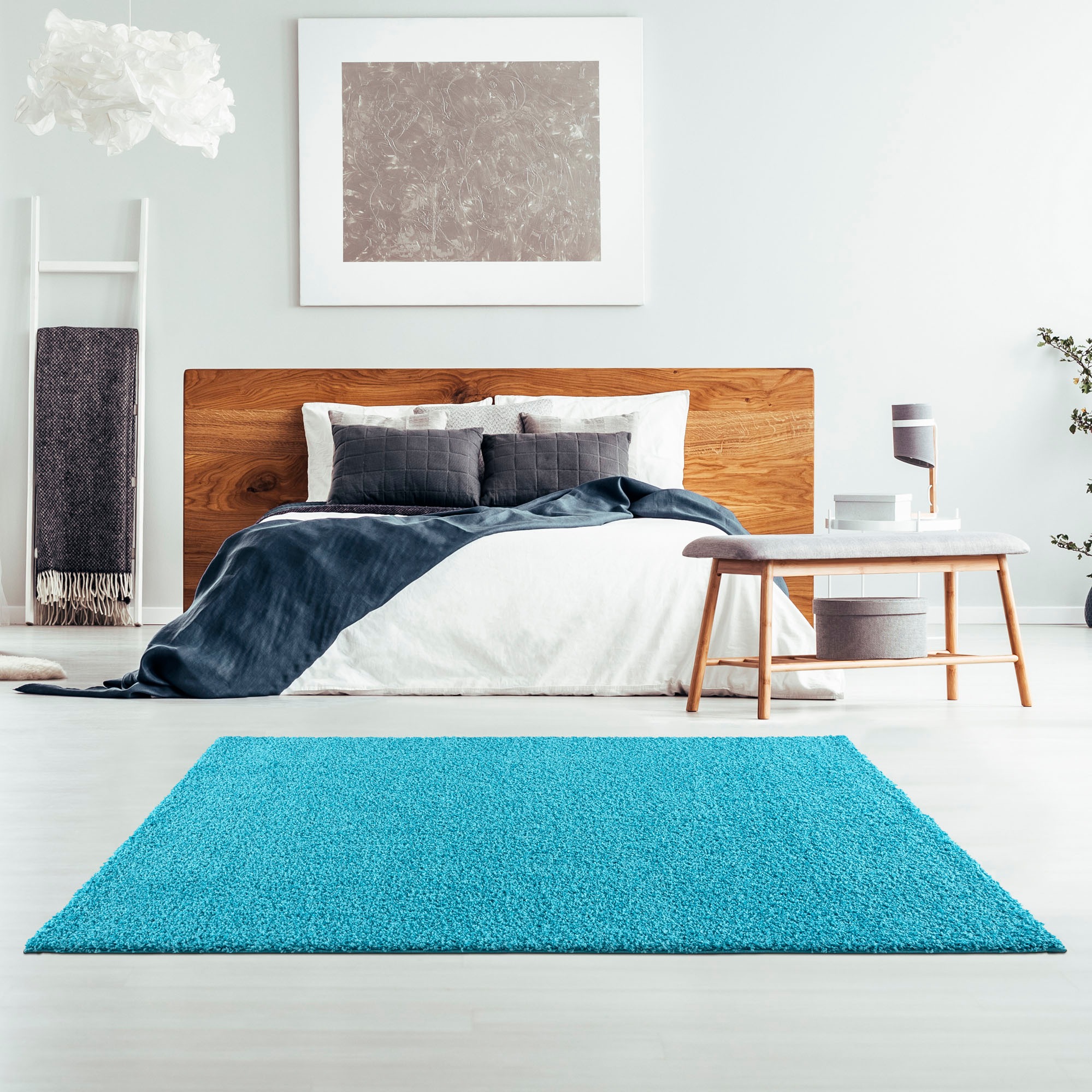 Sanat Tapis à poils longs »LOCA« Rectangulaire 30 mm Höhe Wohnzimmer, Langflor, Shaggy, Schlafzimmer