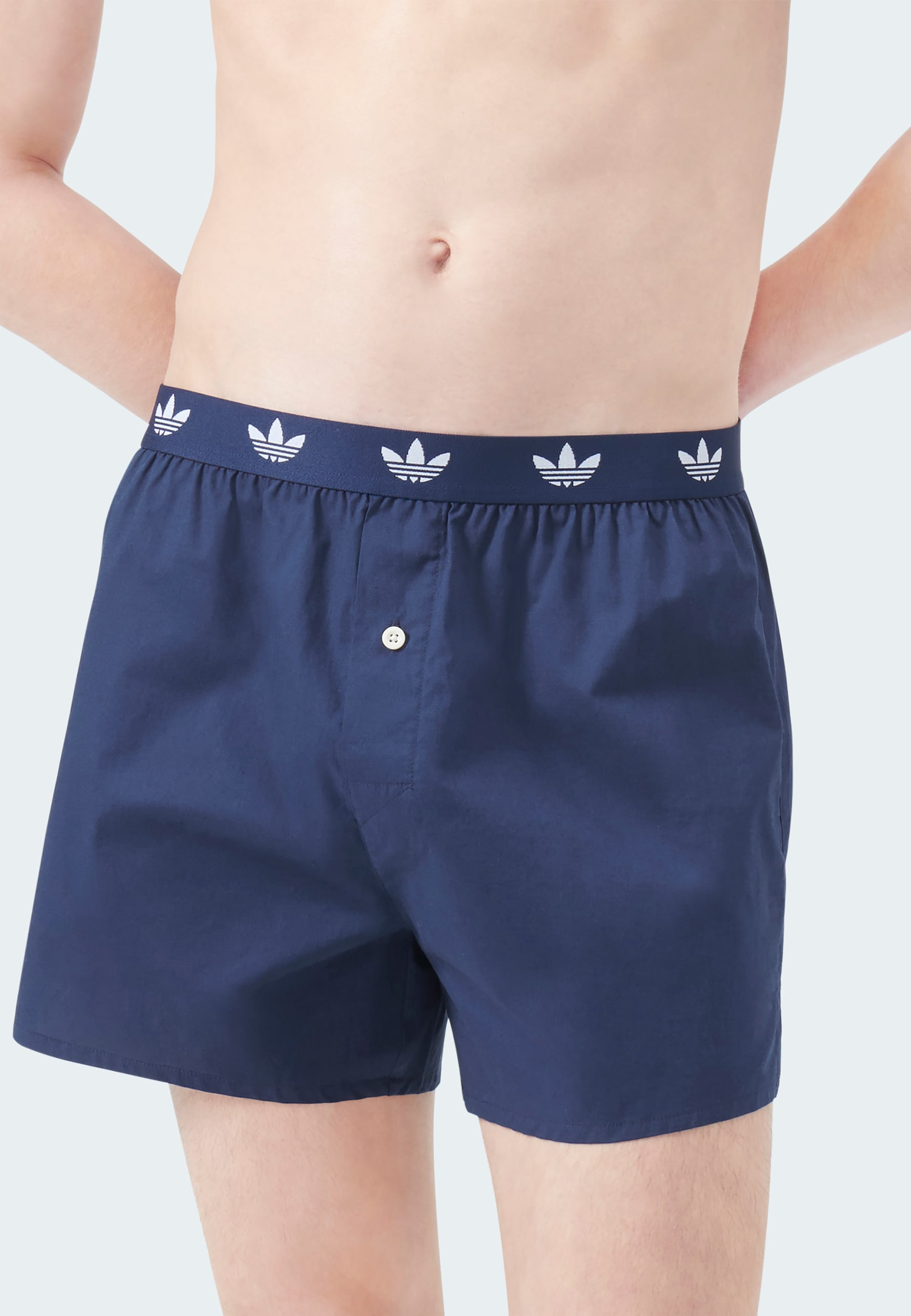 adidas Originals Webboxer »Comfort Cotton Woven« 2er Pack,  Baumwolle, weit, elastischer Bund, Eingriff mit Knopf