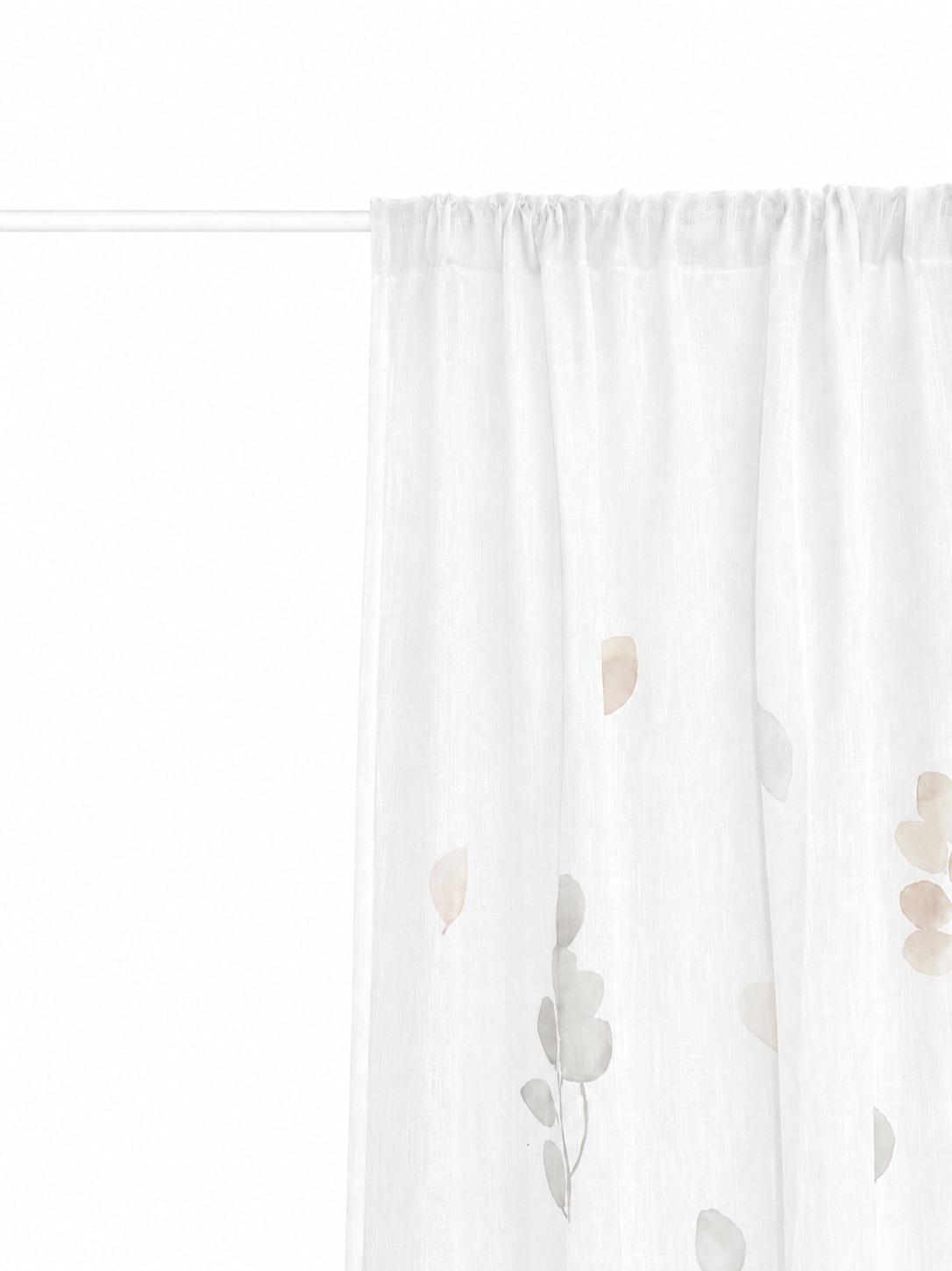 GOODproduct Rideau »Reeffa« Bande multifonctionnelle 1 cuis tlg. imprimé feuilles doux, avec protection solaire