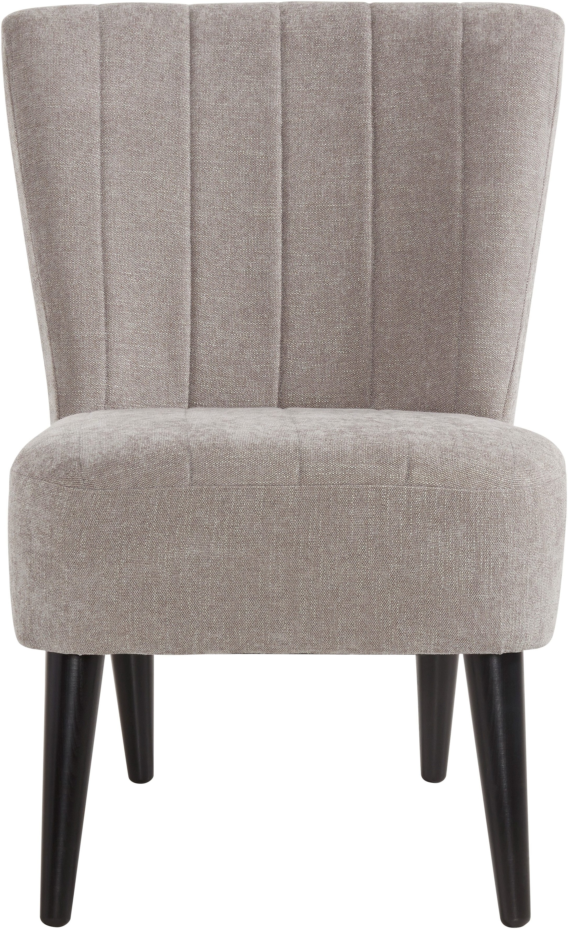 ATLANTIC home collection Cocktailsessel »Jan« mit Wellenunterfederung, Massivholzfüsse