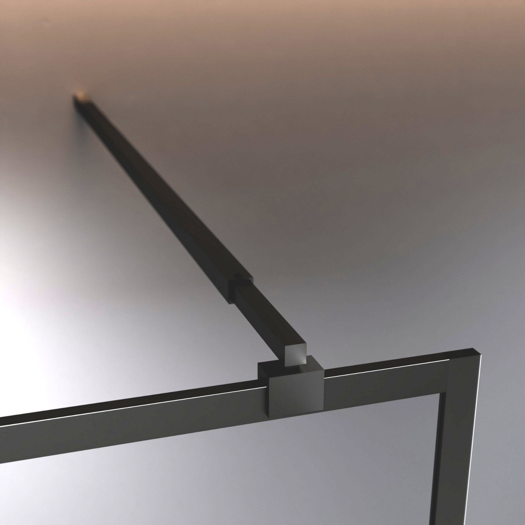welltime Douche à l'italienne »Walk-In Foggy Black« Insert en verre dépoli pour une parfaite protection visuelle