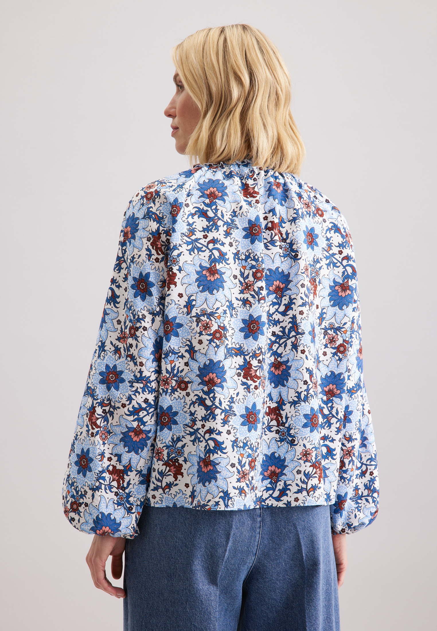 seidensticker Klassische Bluse »Schwarze Rose« Tunika Druck