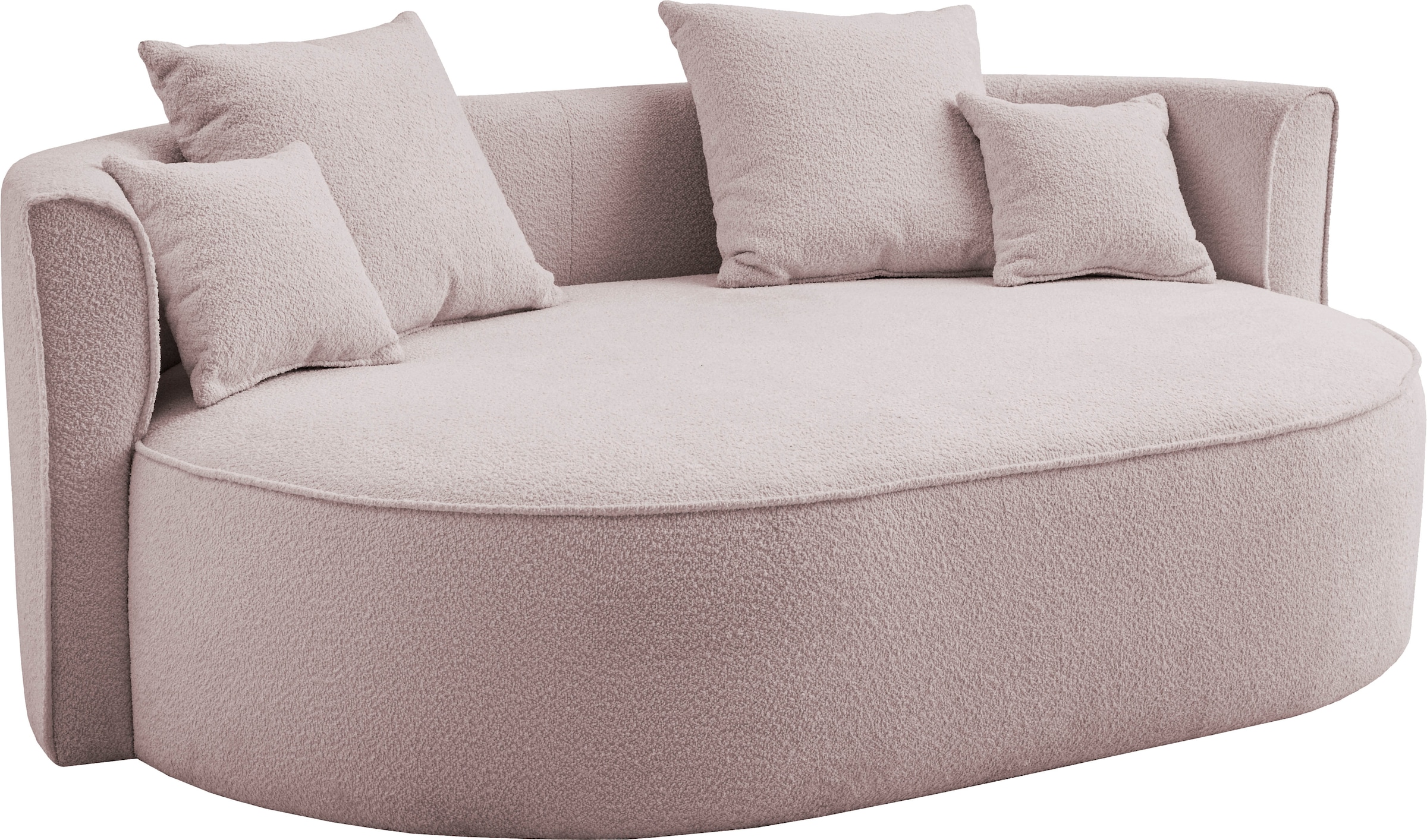 LeGer Home by Lena Gercke 2,5-places »ISALIE Bouclé, rundes Loungesofa, mit Kissen, perfekt gepolstert« tissus modernes, avec 4 coussins décoratifs, assise extra large