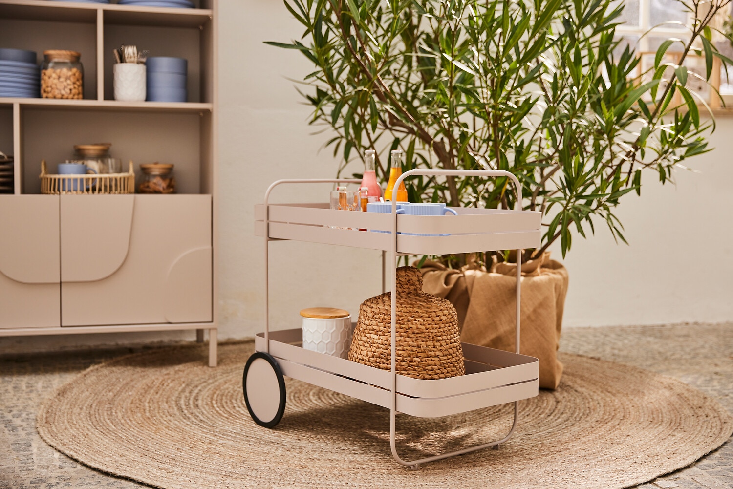 Spinder Design Chariot de service »GIN & TROLLY« 1 cuis tlg. chariot de service en acier avec roues en caoutchouc