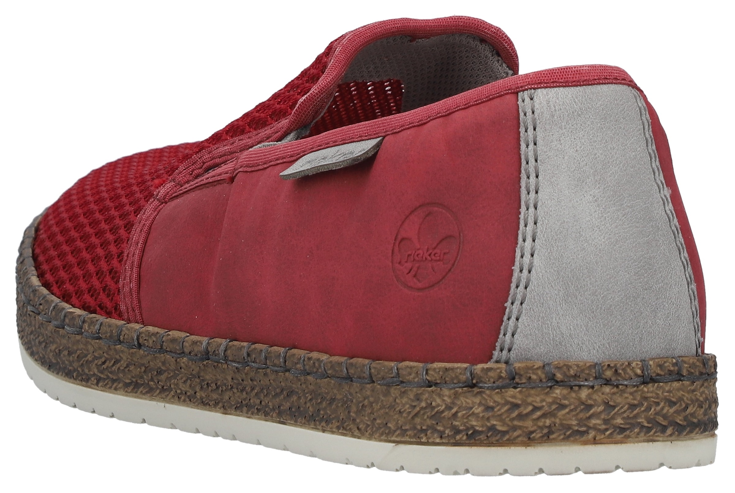 Rieker Espadrille  chaussure d’été, mocassin, chaussure de loisirs en mélange de matériaux