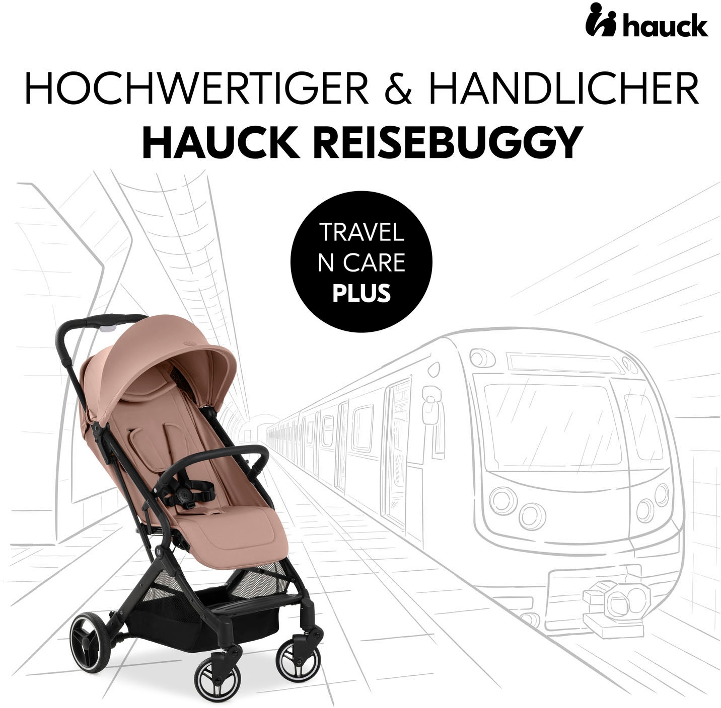 Hauck Poussette pour enfants »Travel N Care Plus Buggy, hazelnut« 22 kilos