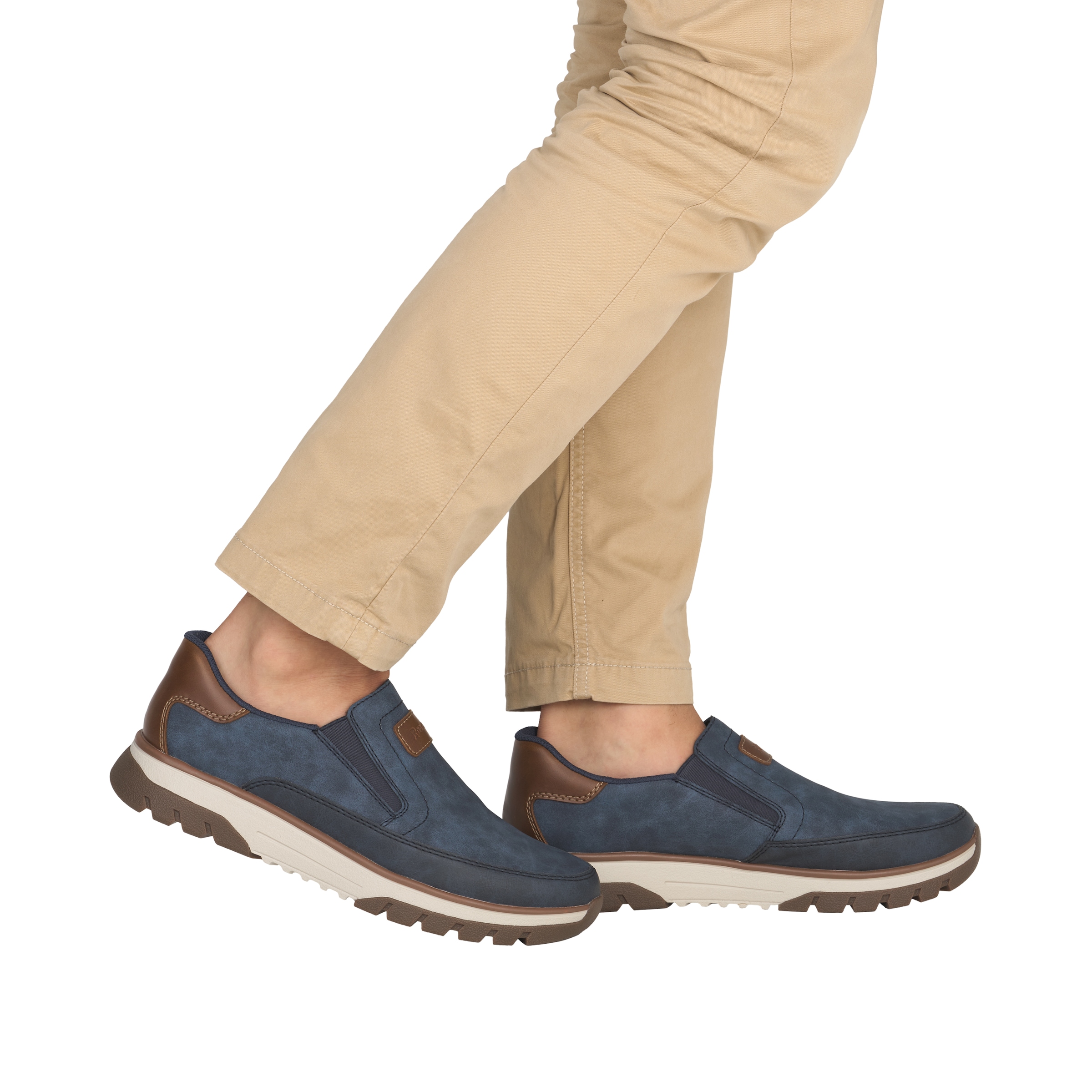 Rieker Baskets slip-on  mocassin, chaussure basse, sneaker décontracté avec empiècements contrastés