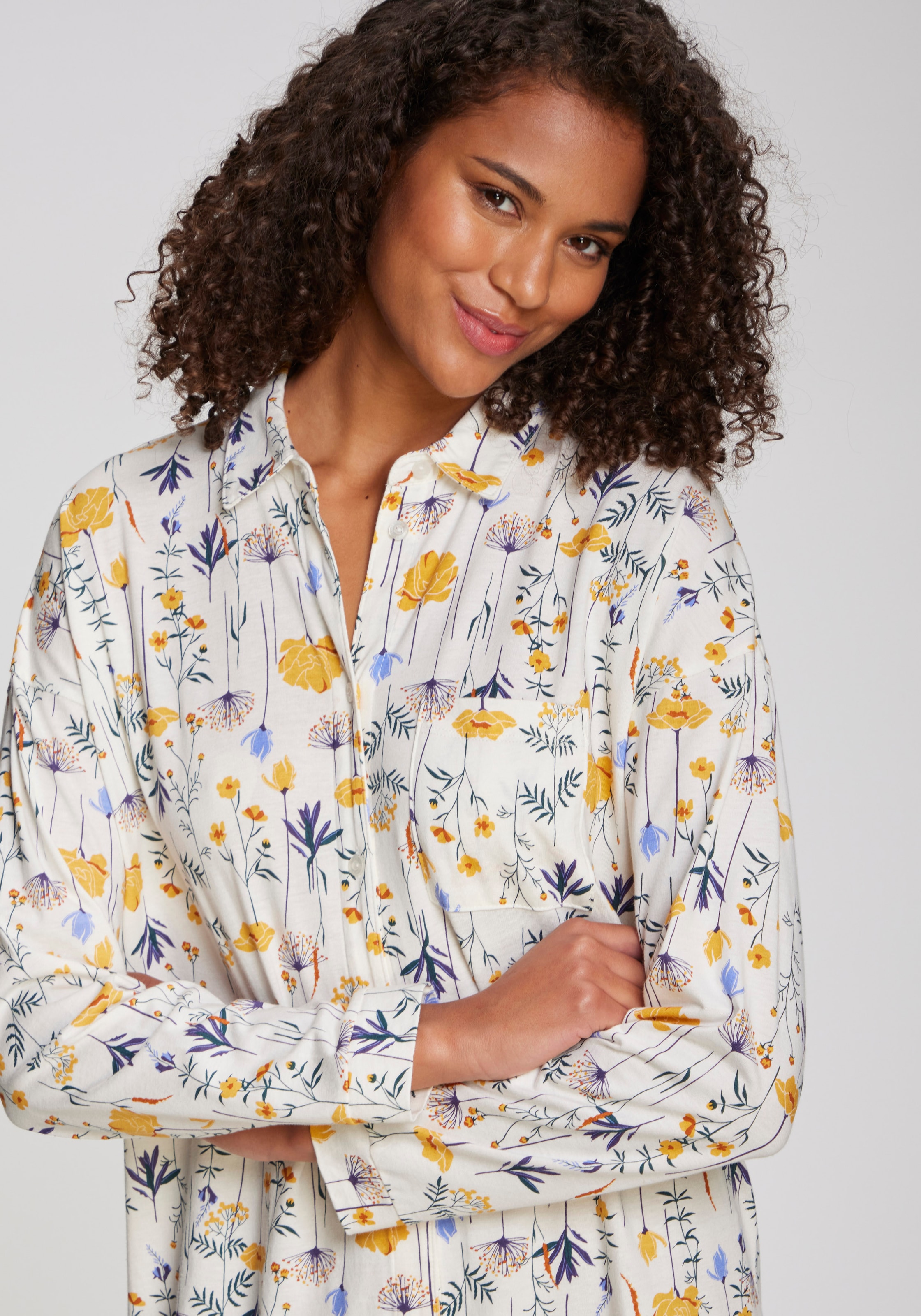 Vivance Dreams Nachthemd Brusttasche Mit schönem Muster