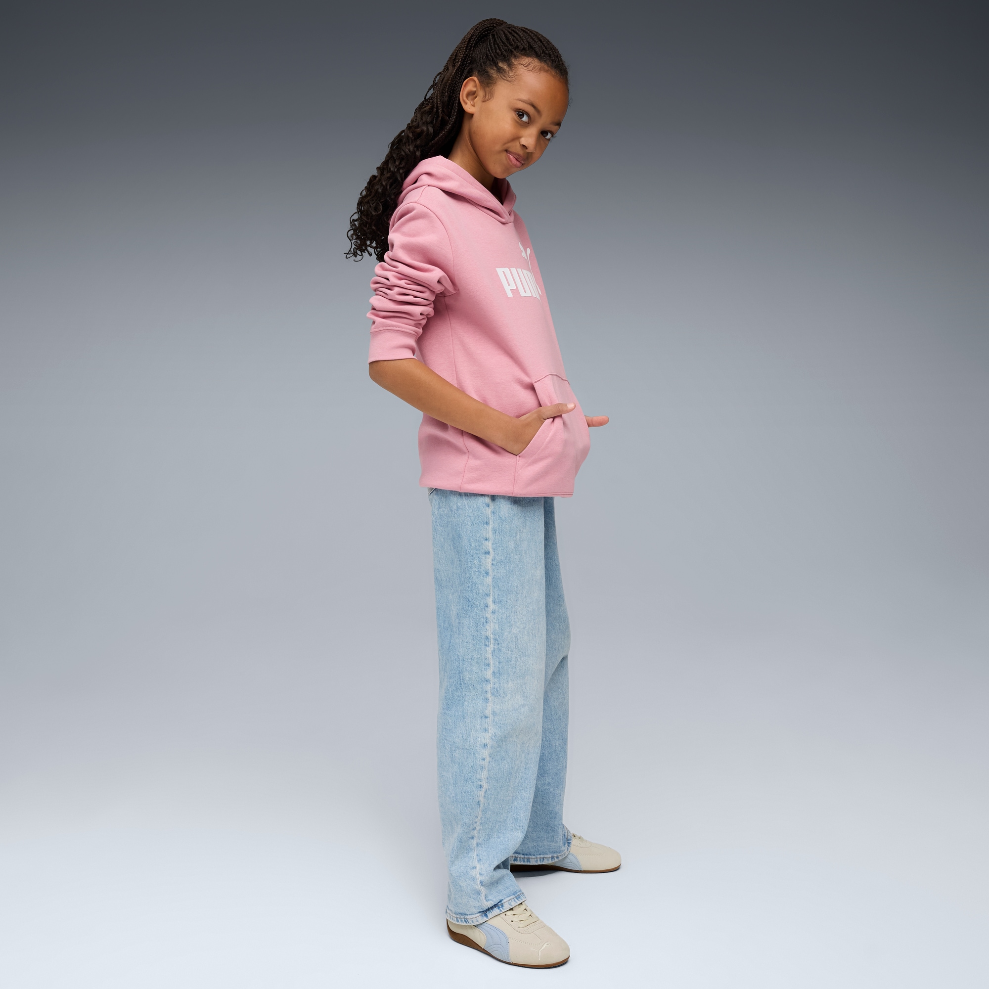 PUMA Kapuzensweatshirt »ESS NO. 1 LOGO HOODIE FL G«, mit verstellbarer Kapuze, mit Kängurutasche, reguläre Passform
