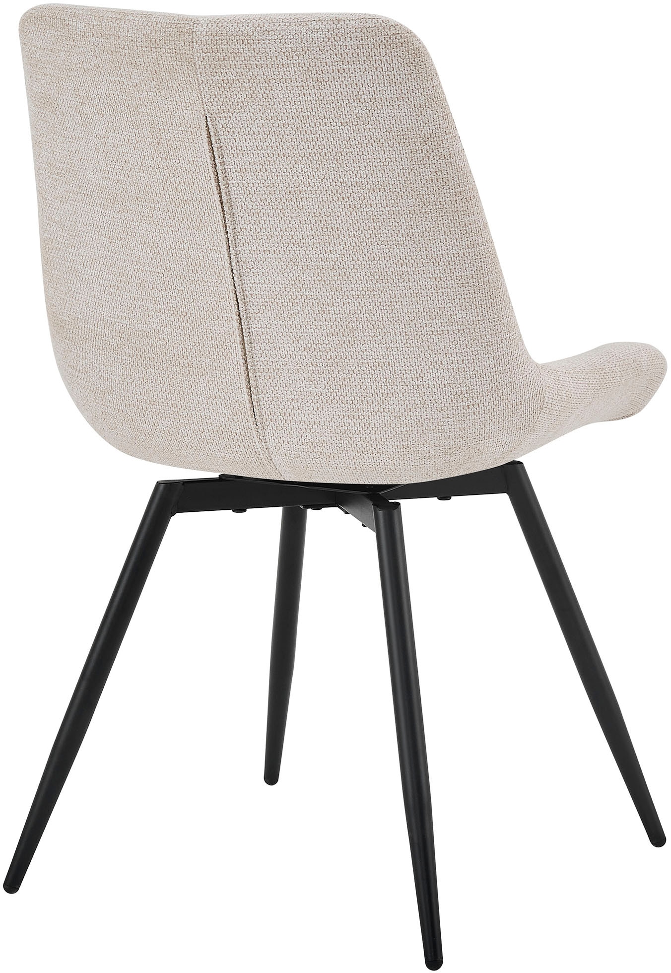 byLIVING Chaise de salle à manger »Aragon« (Ensemble) 2 cuischaise pivotante à 360 degrés, revêtement en tissu tissé de qualité avec matelassage