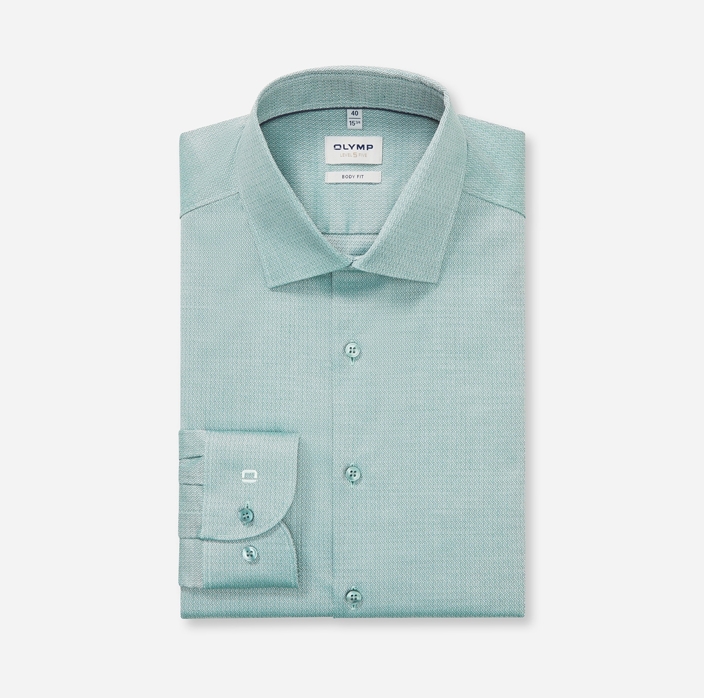 OLYMP Langarmhemd »Level 5« body fit, New York Kentkragen, fein gemustert, Businesshemd