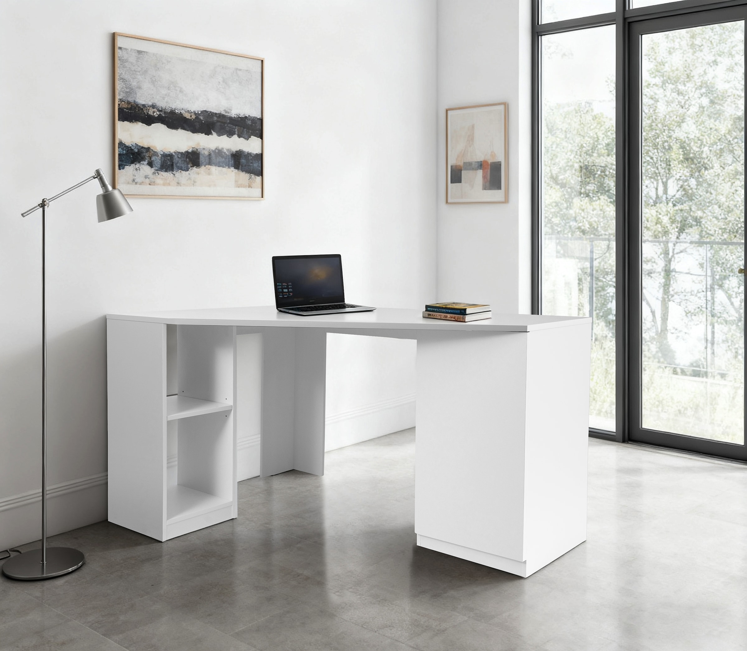 GOODproduct Bureau d'angle »AVRIL« viel Stauraum, Push-to-Open, Breite: 90 cm